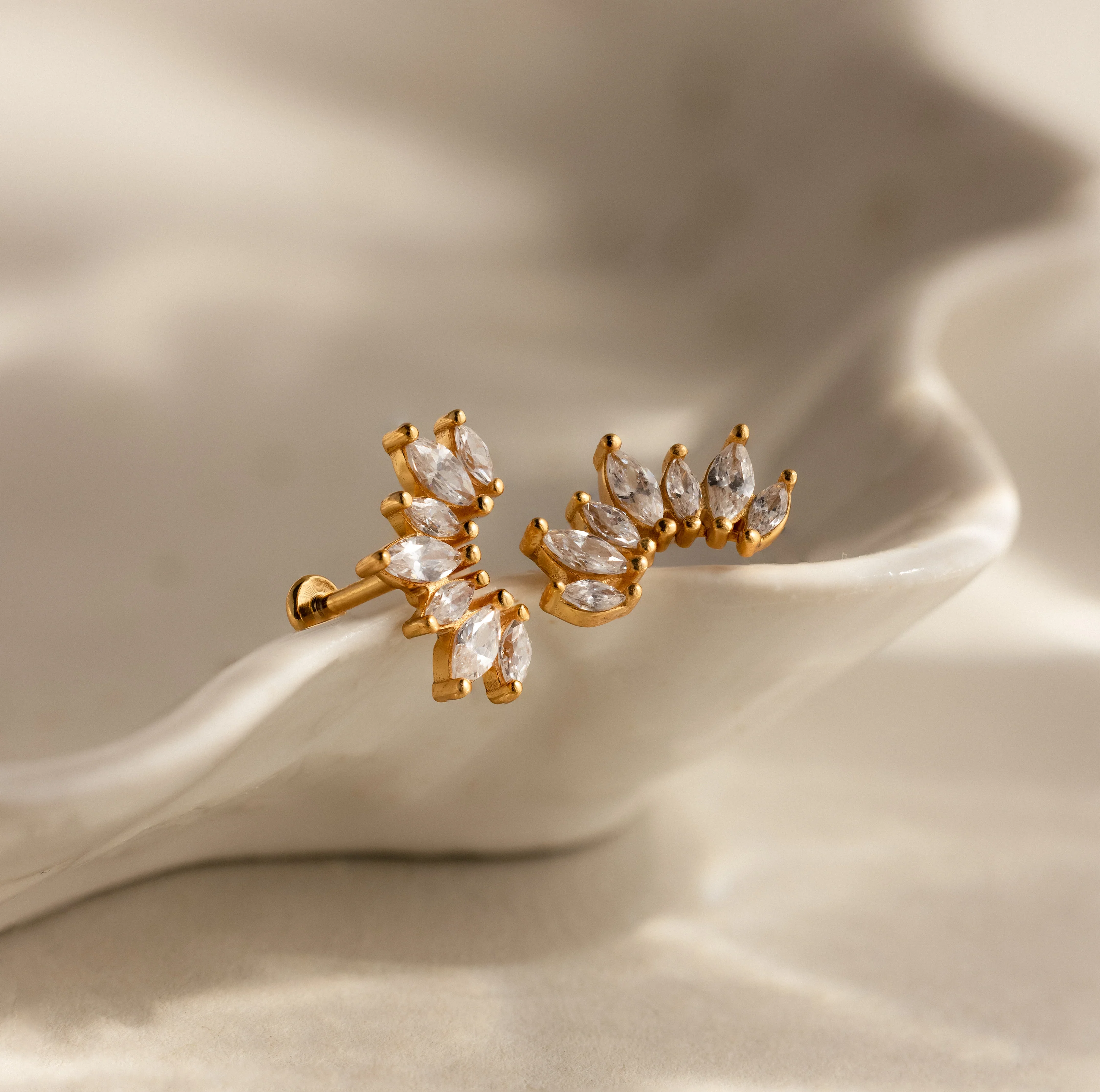 Marquise Diamond Flatback Climbers - Image 7