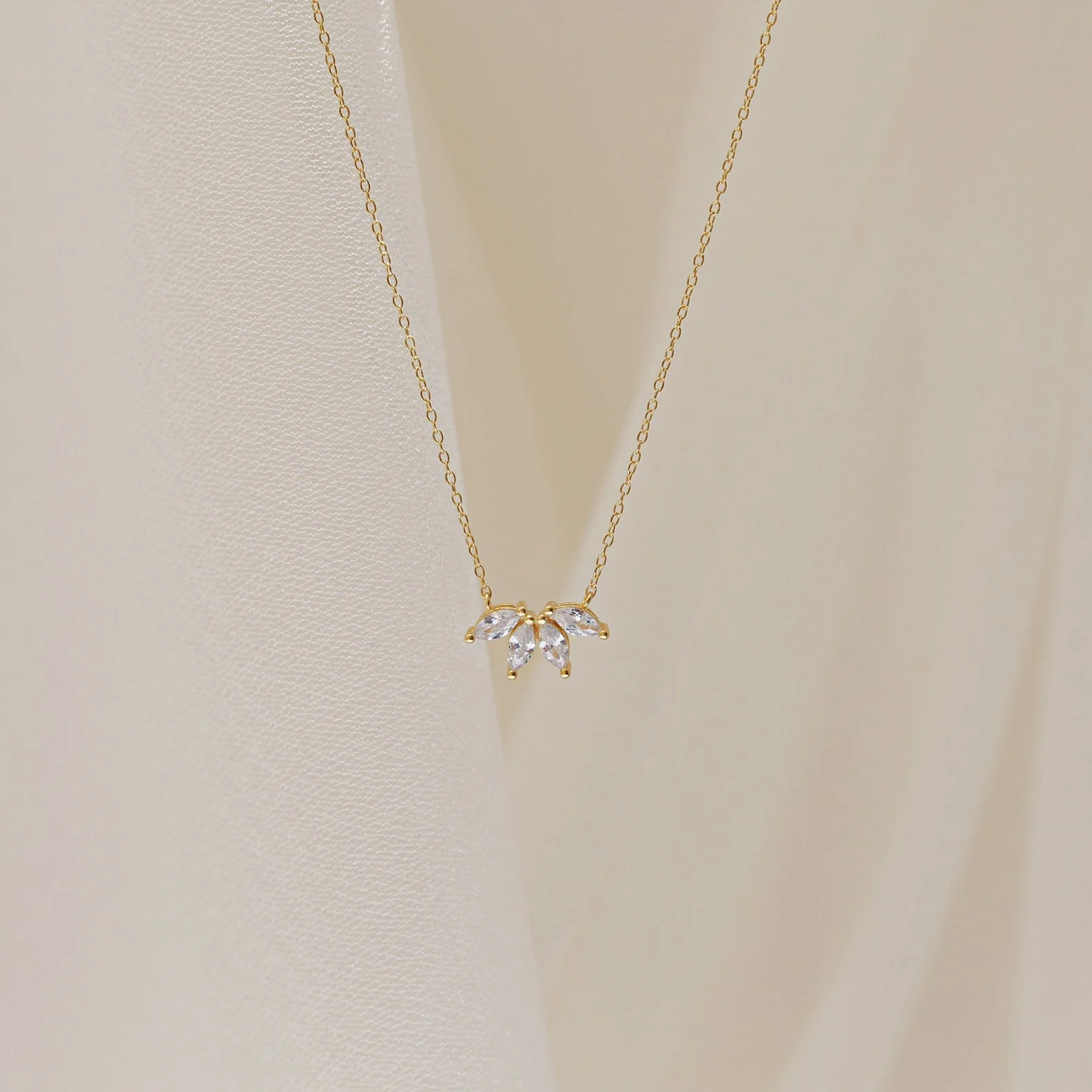 Marquise Diamond Necklace in 18K Gold - Image 2