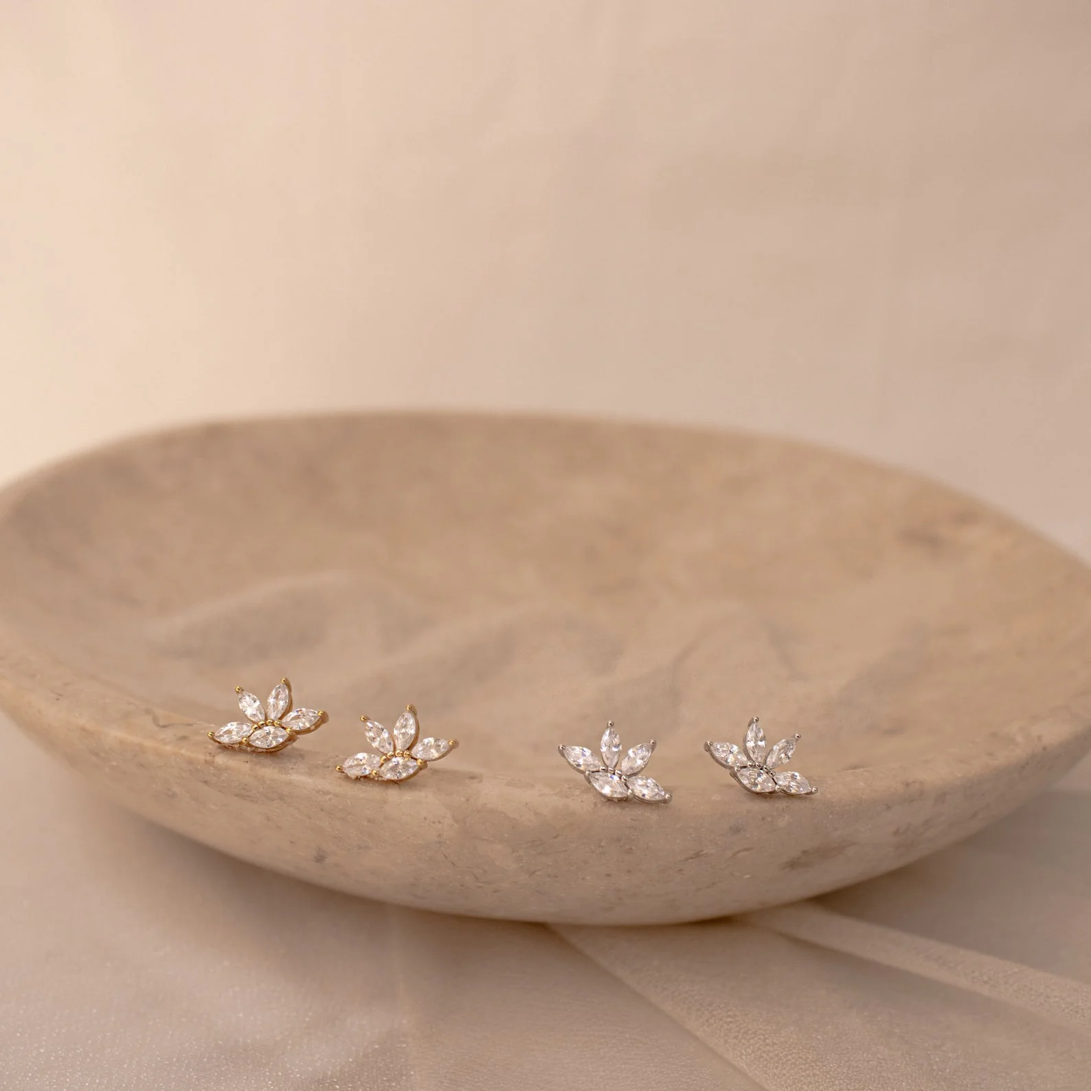 Marquise Diamond Studs - Image 2