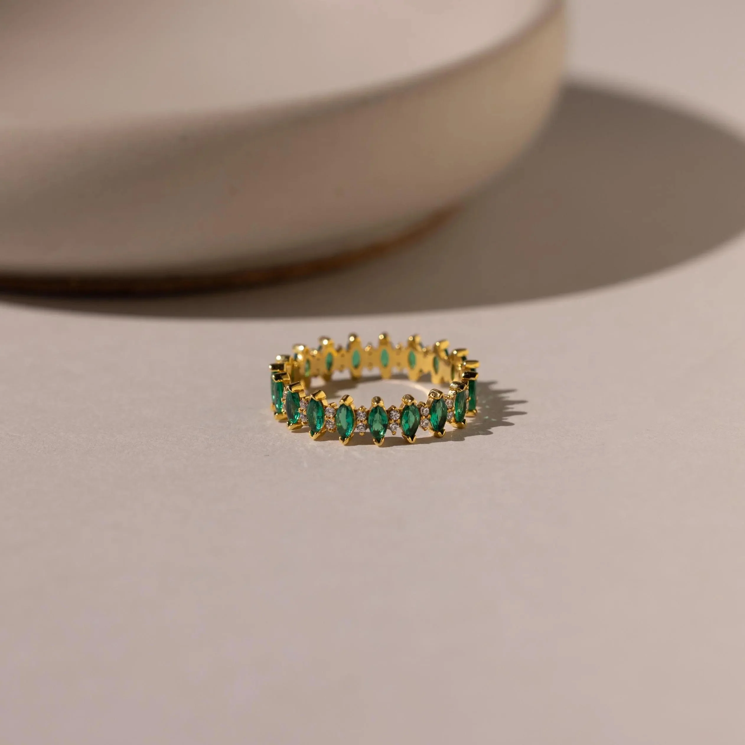 Marquise Infinity Birthstone Ring