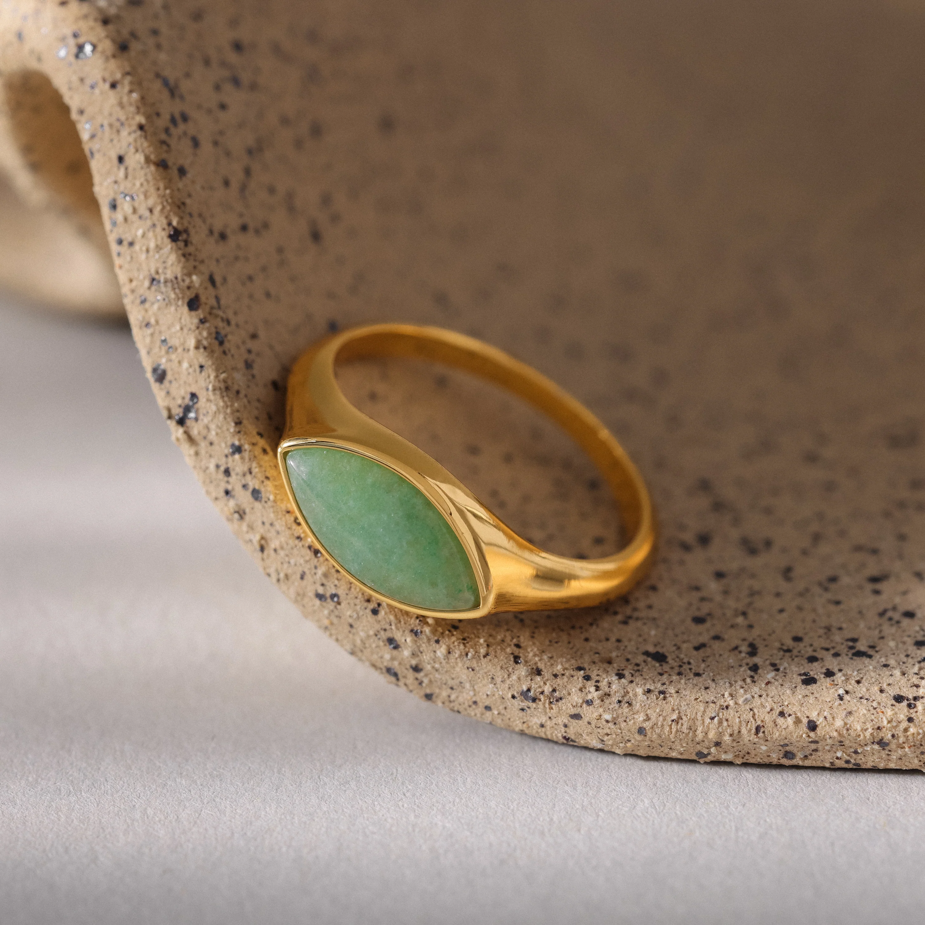 Marquise Jade Signet Ring - Image 7