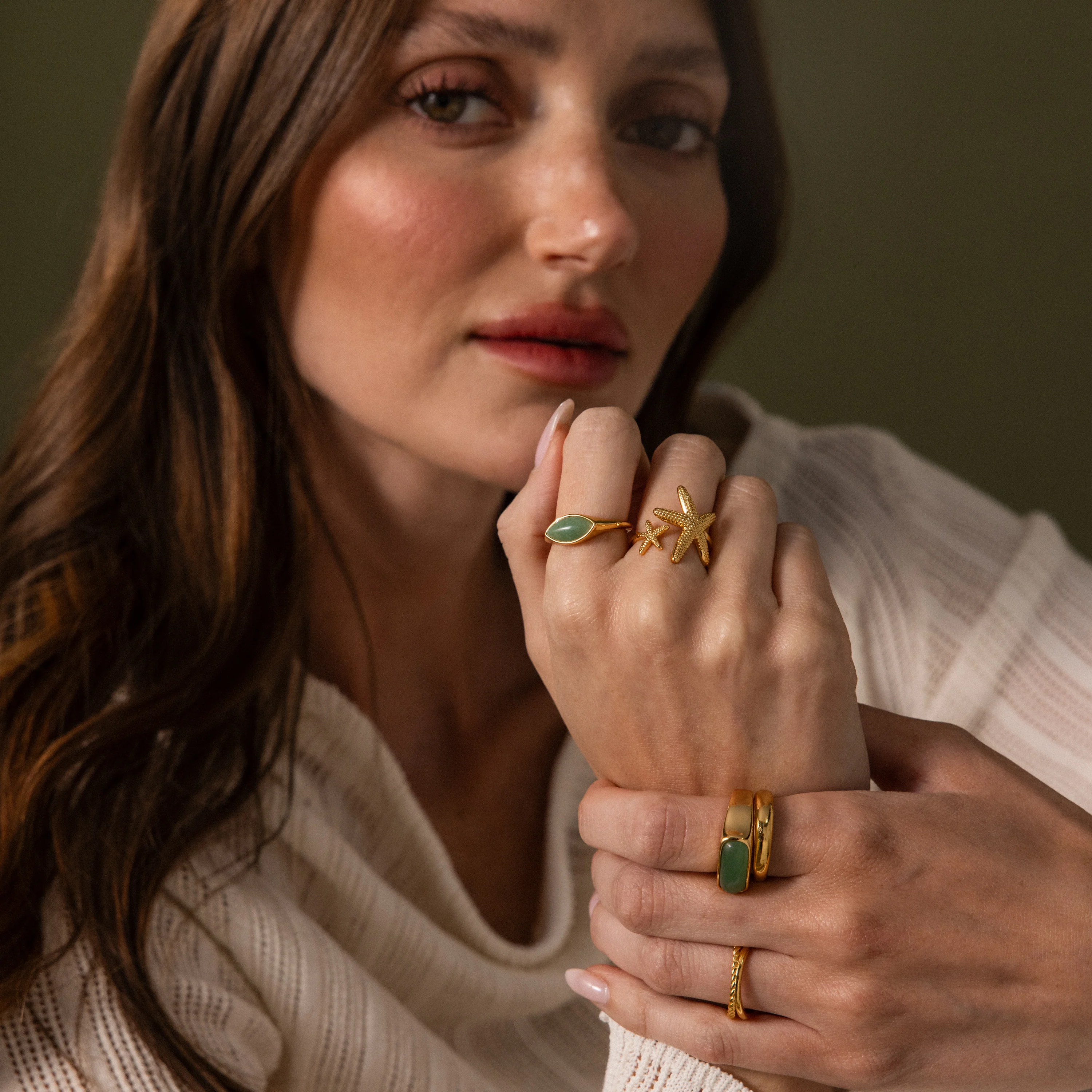 Marquise Jade Signet Ring - Image 8
