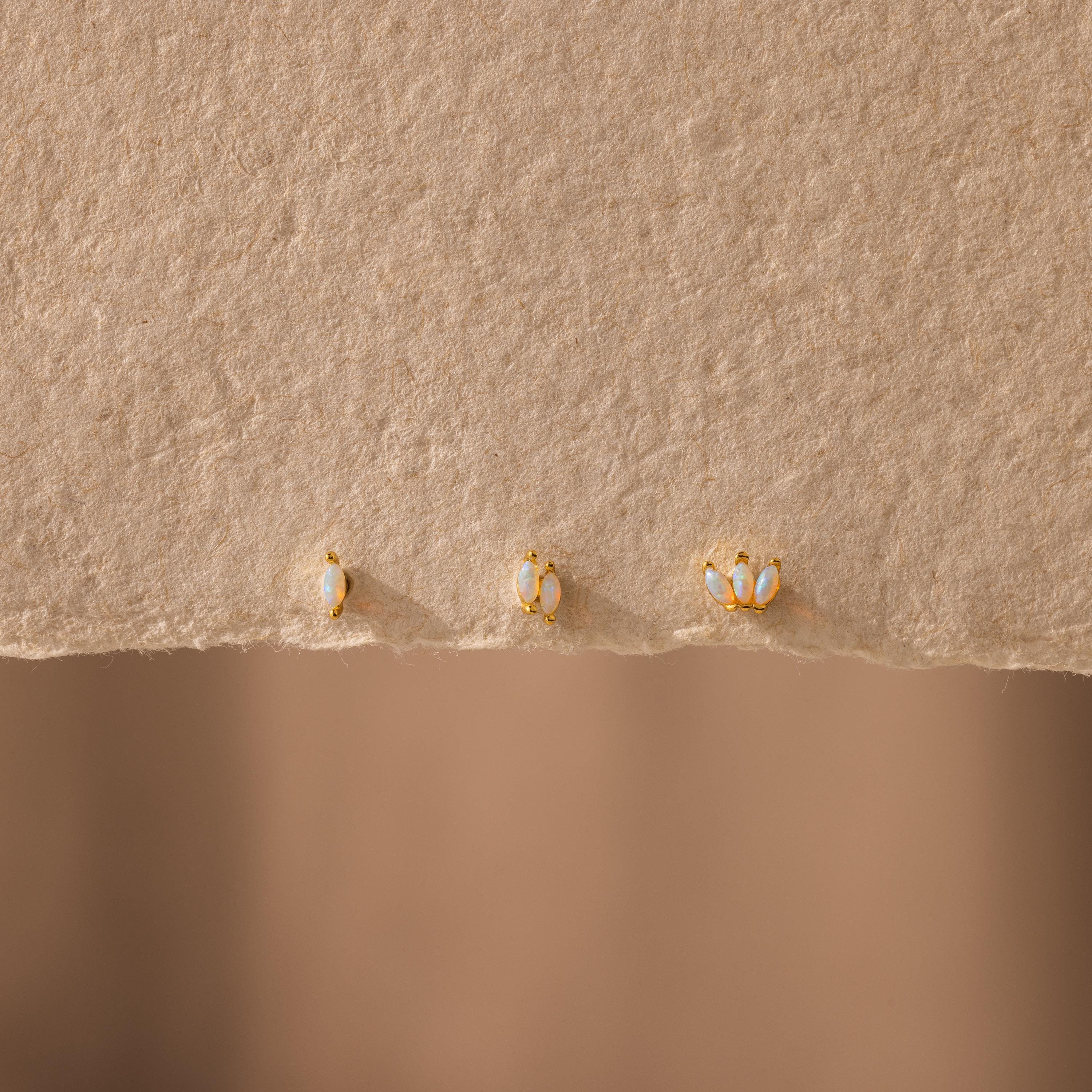 Marquise Opal Flat Back Studs - Image 2