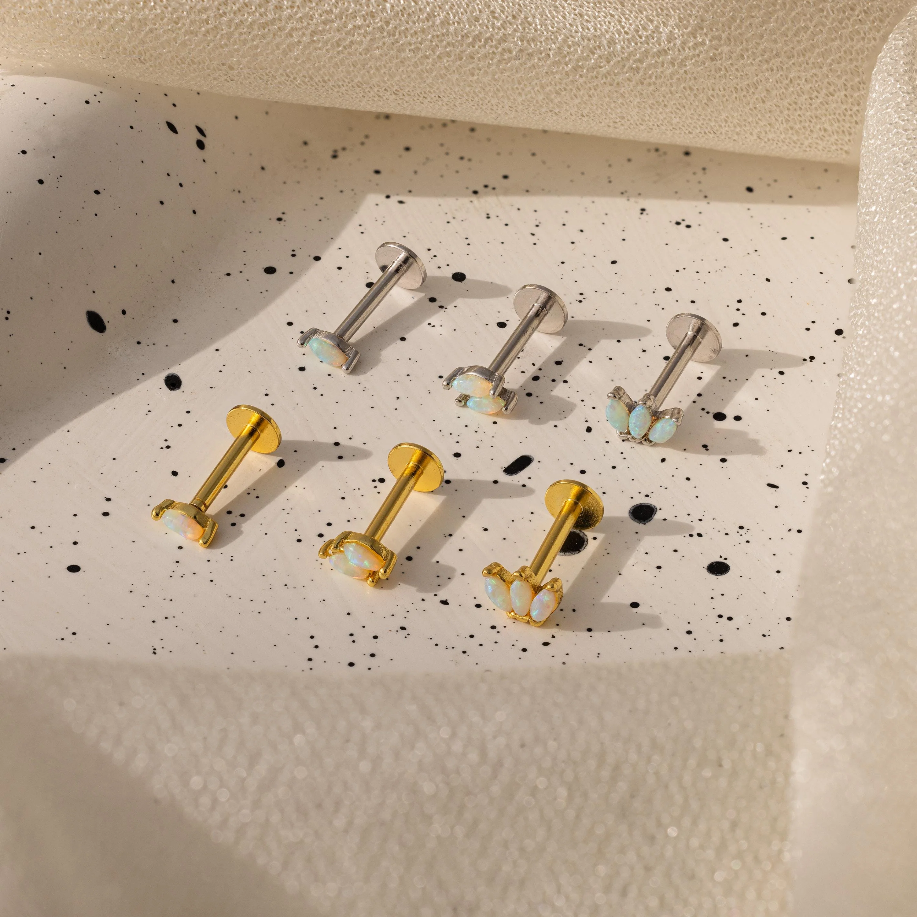 Marquise Opal Flat Back Studs - Image 3