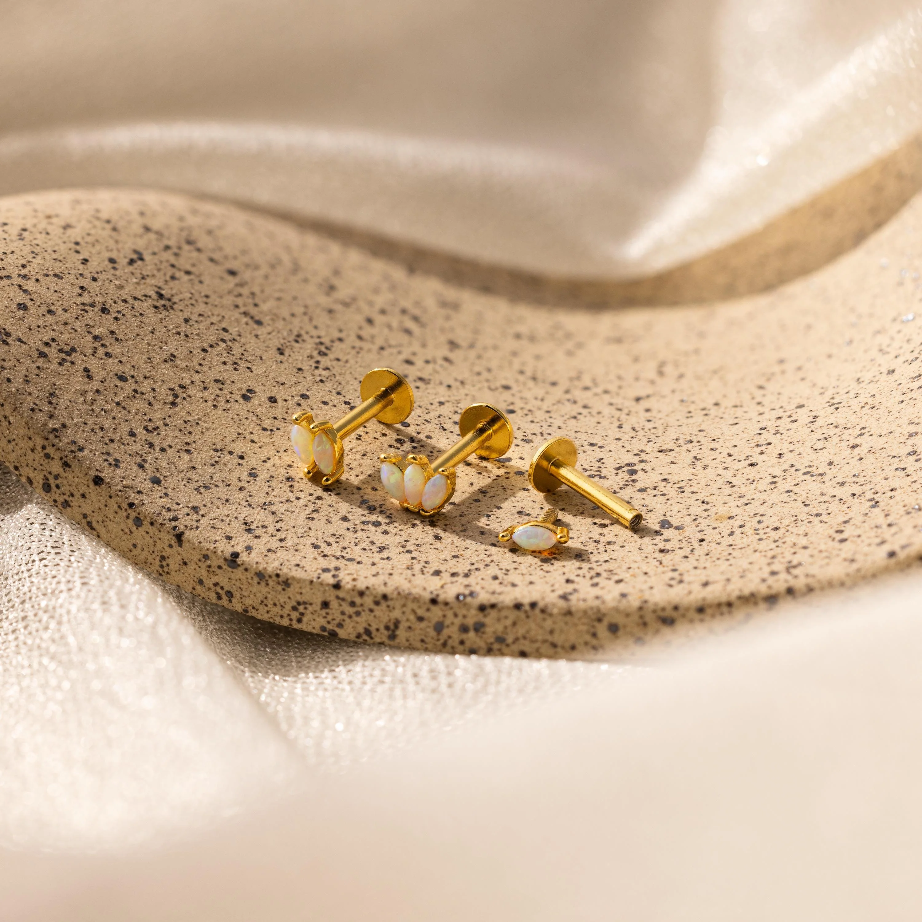 Marquise Opal Flat Back Studs - Image 7