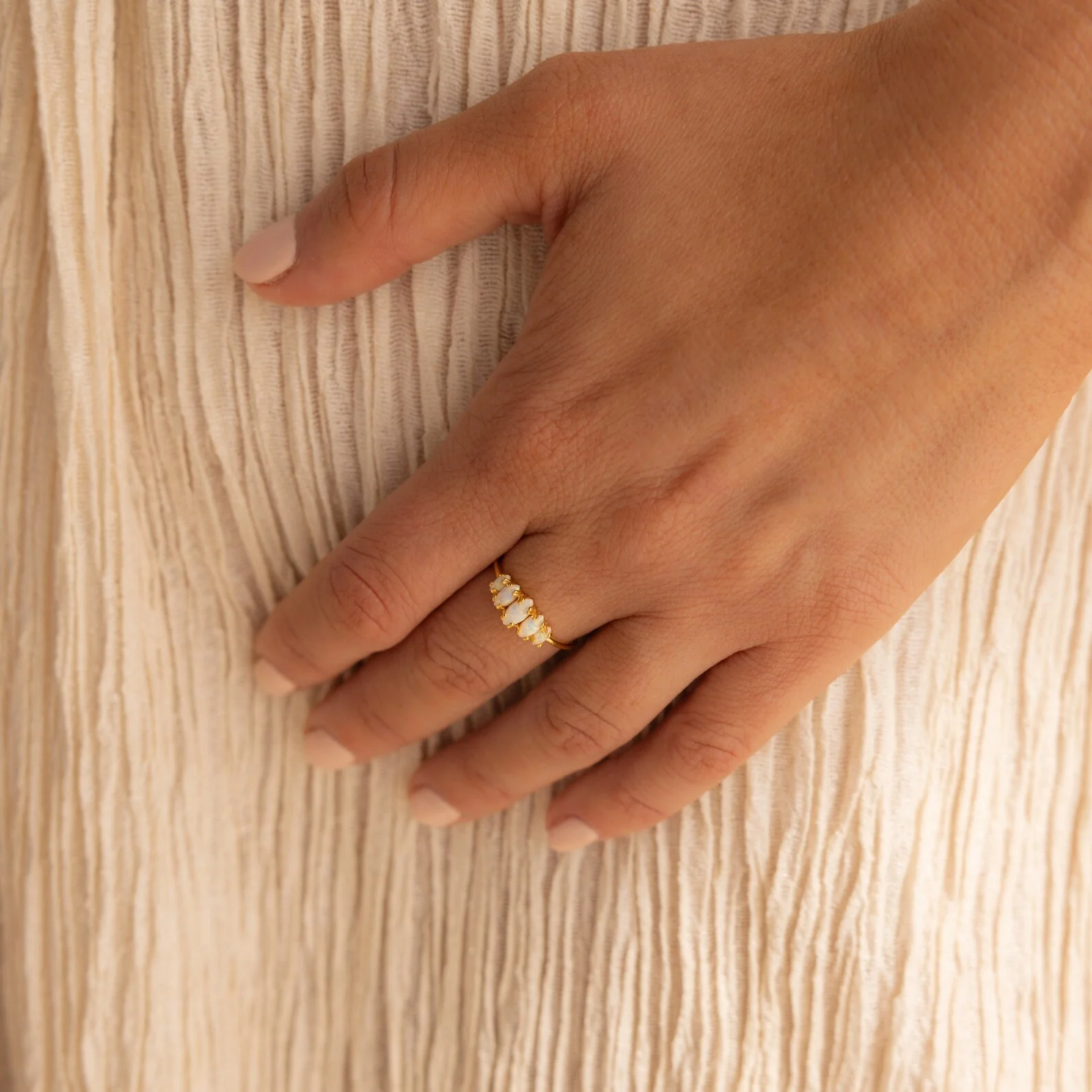 Marquise Opal Statement Ring - Image 6
