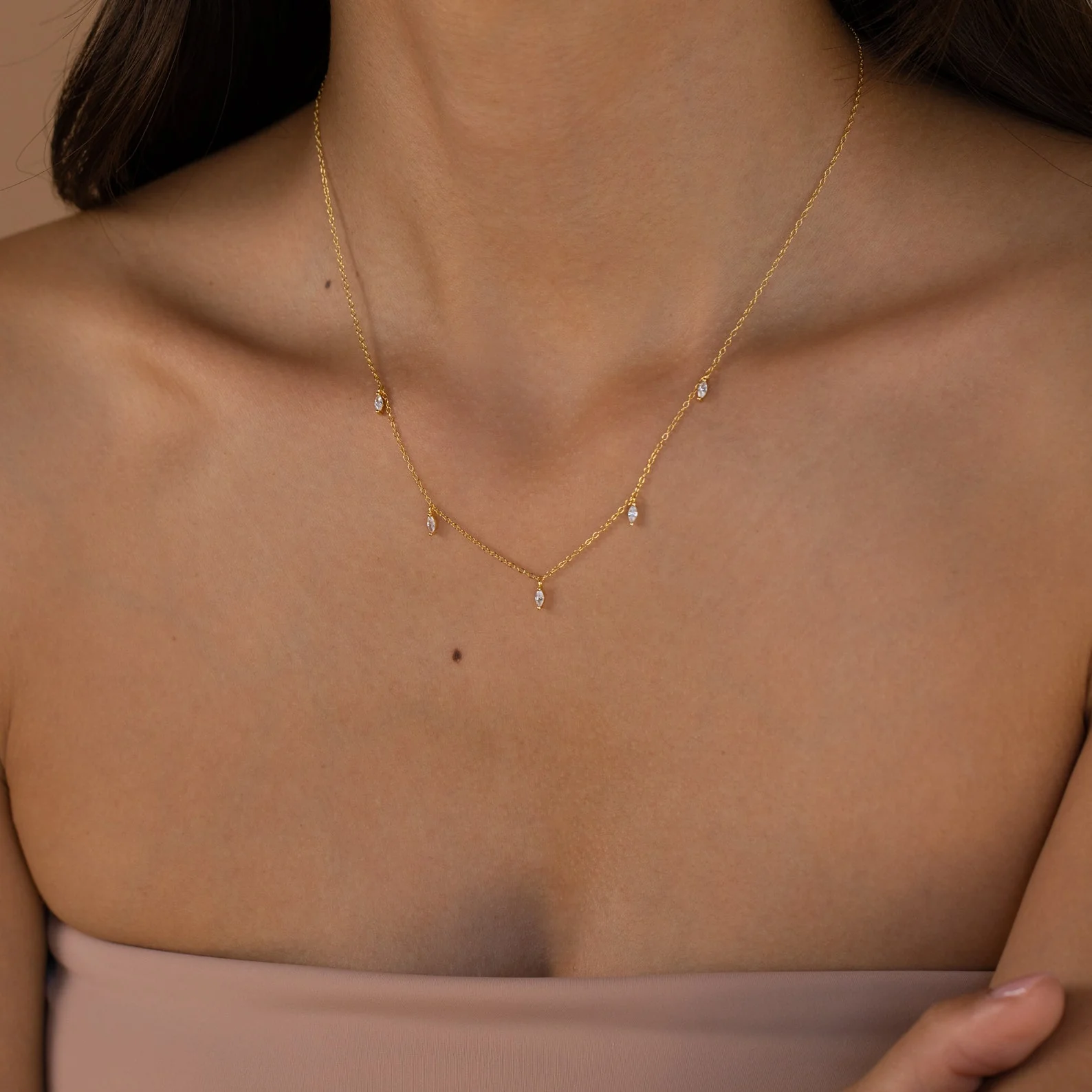 Marquise Station Necklace - Image 3
