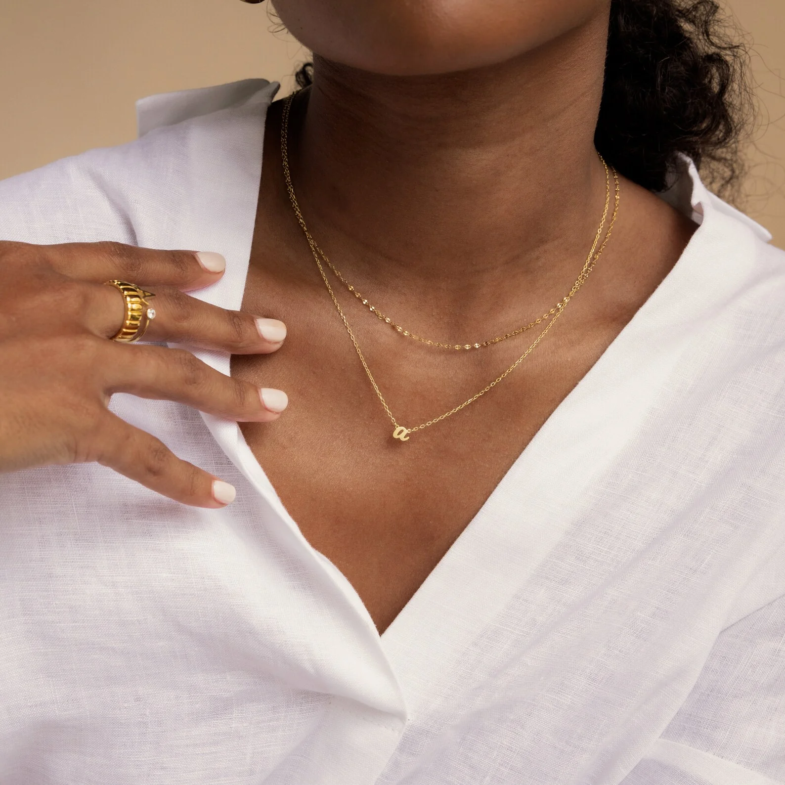 Mellow Dainty Initial Necklace - Image 3