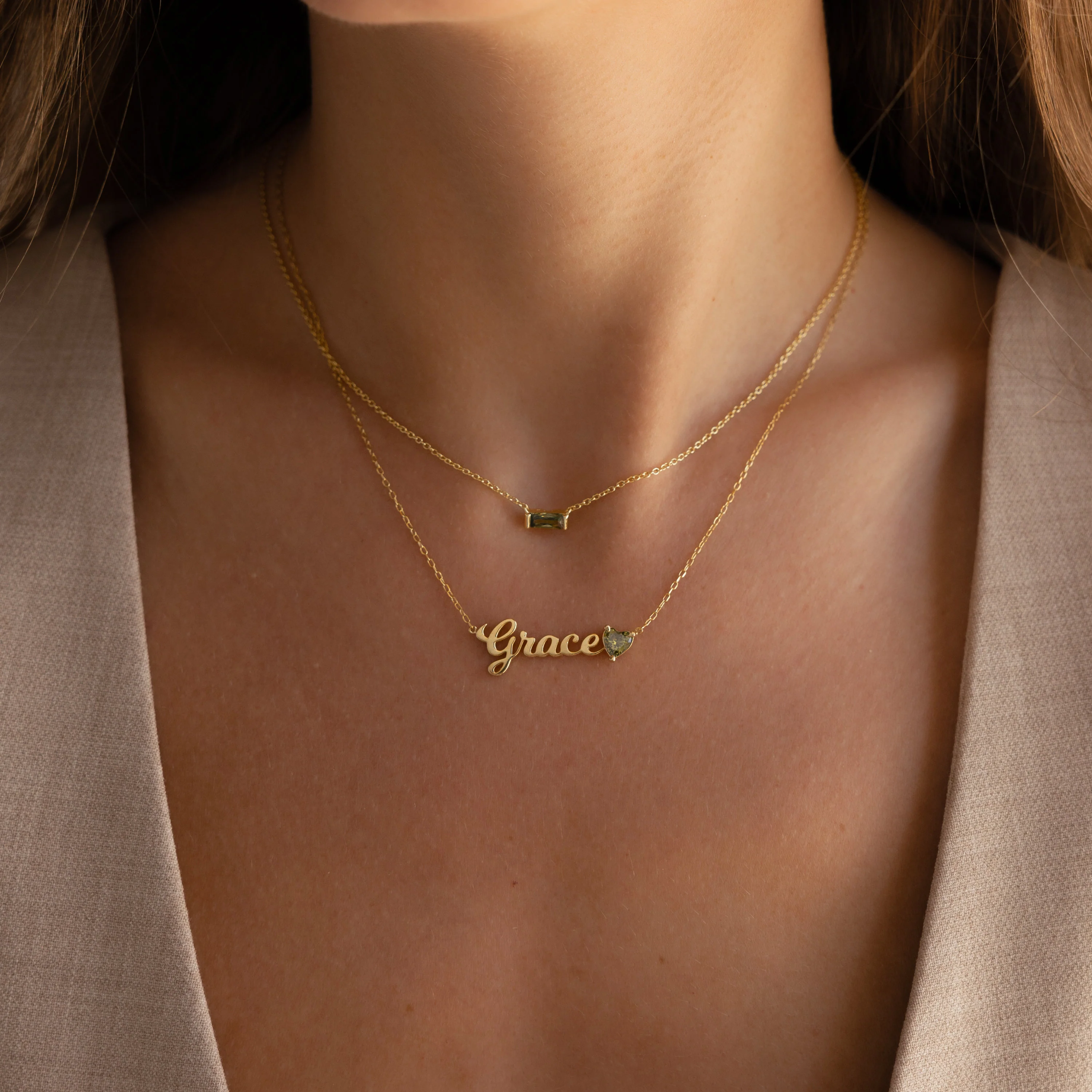 Mellow Name Heart Birthstone Necklace - Image 6