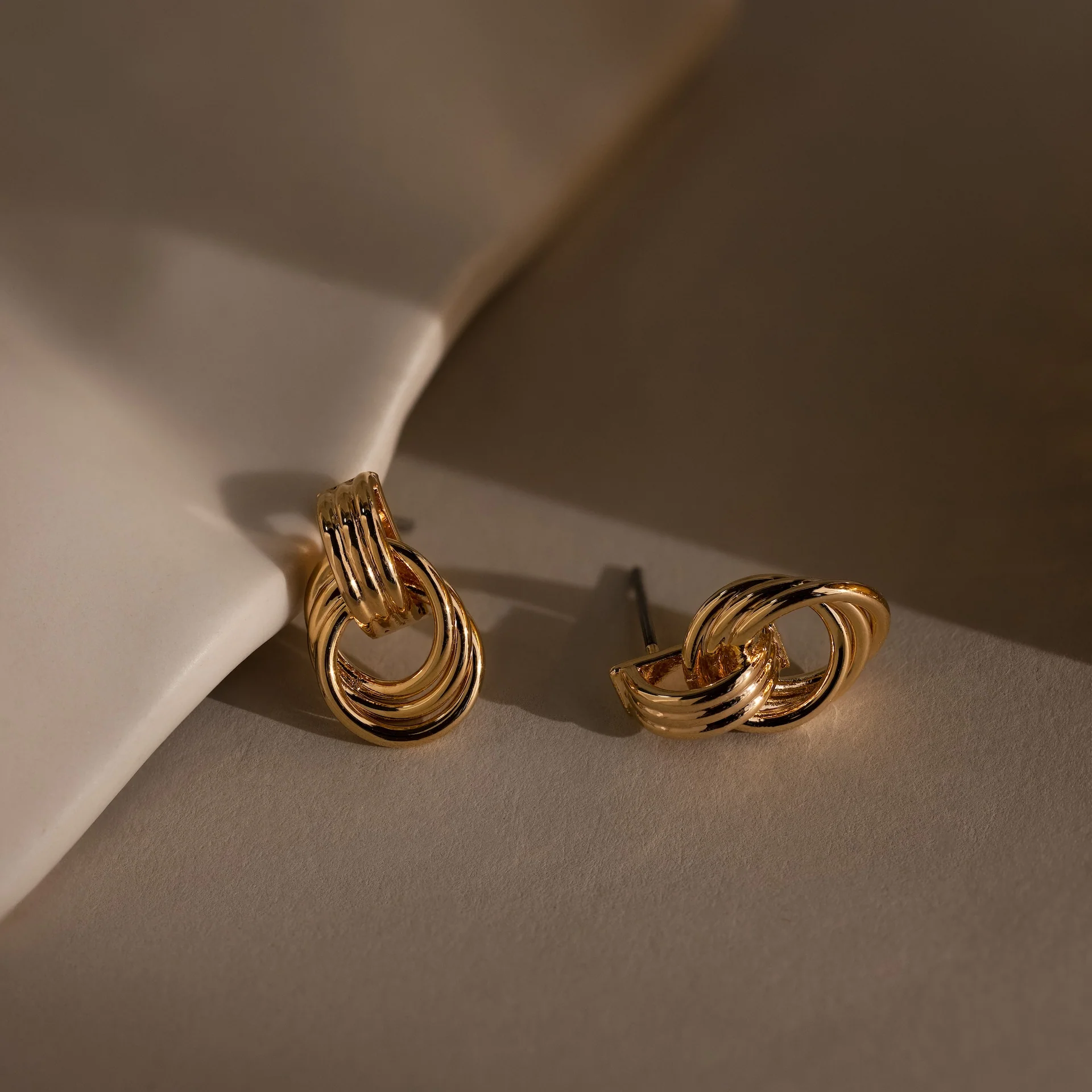 Micro Triple Knot Earrings - Image 4