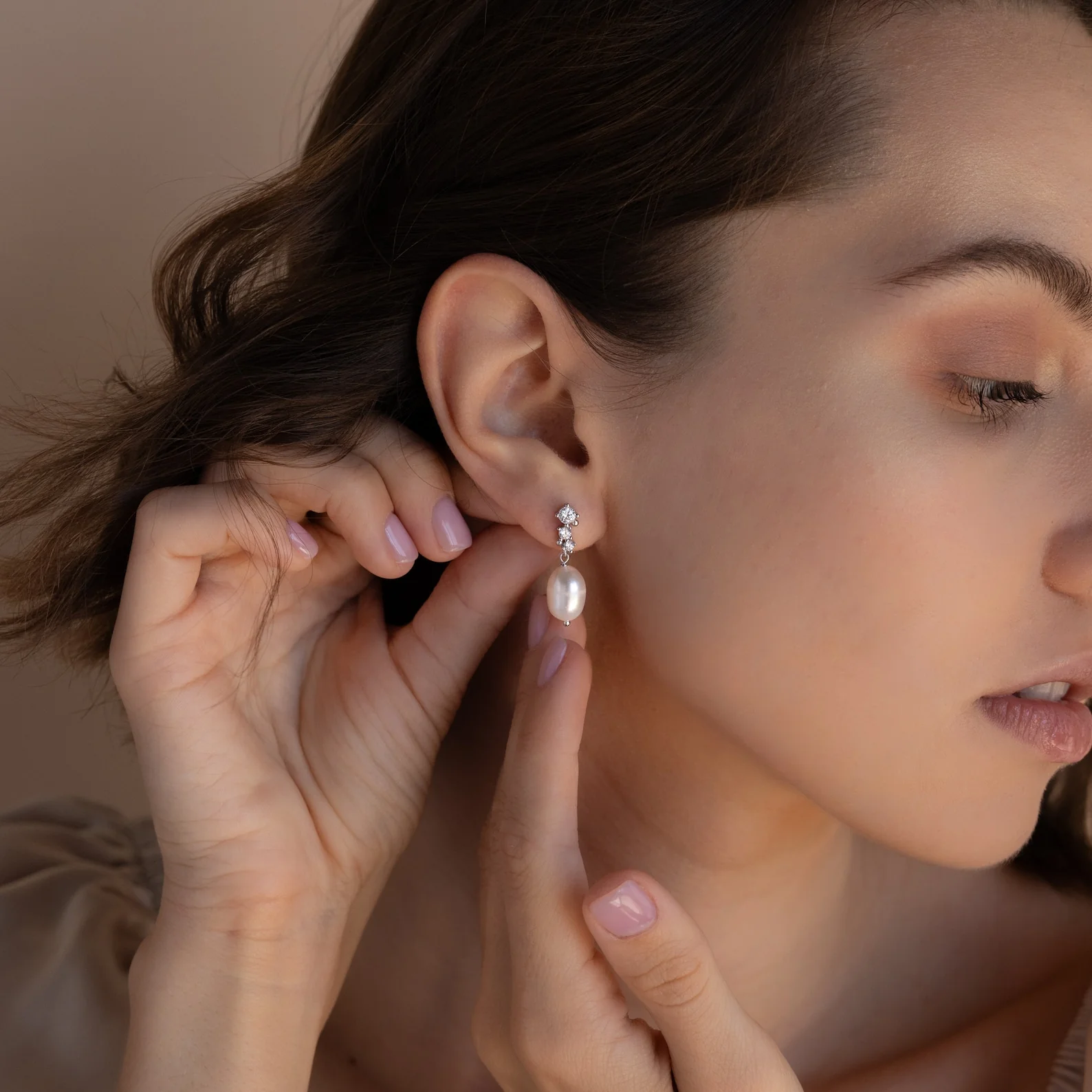 Millie Drop Earrings in Silver - Image 2