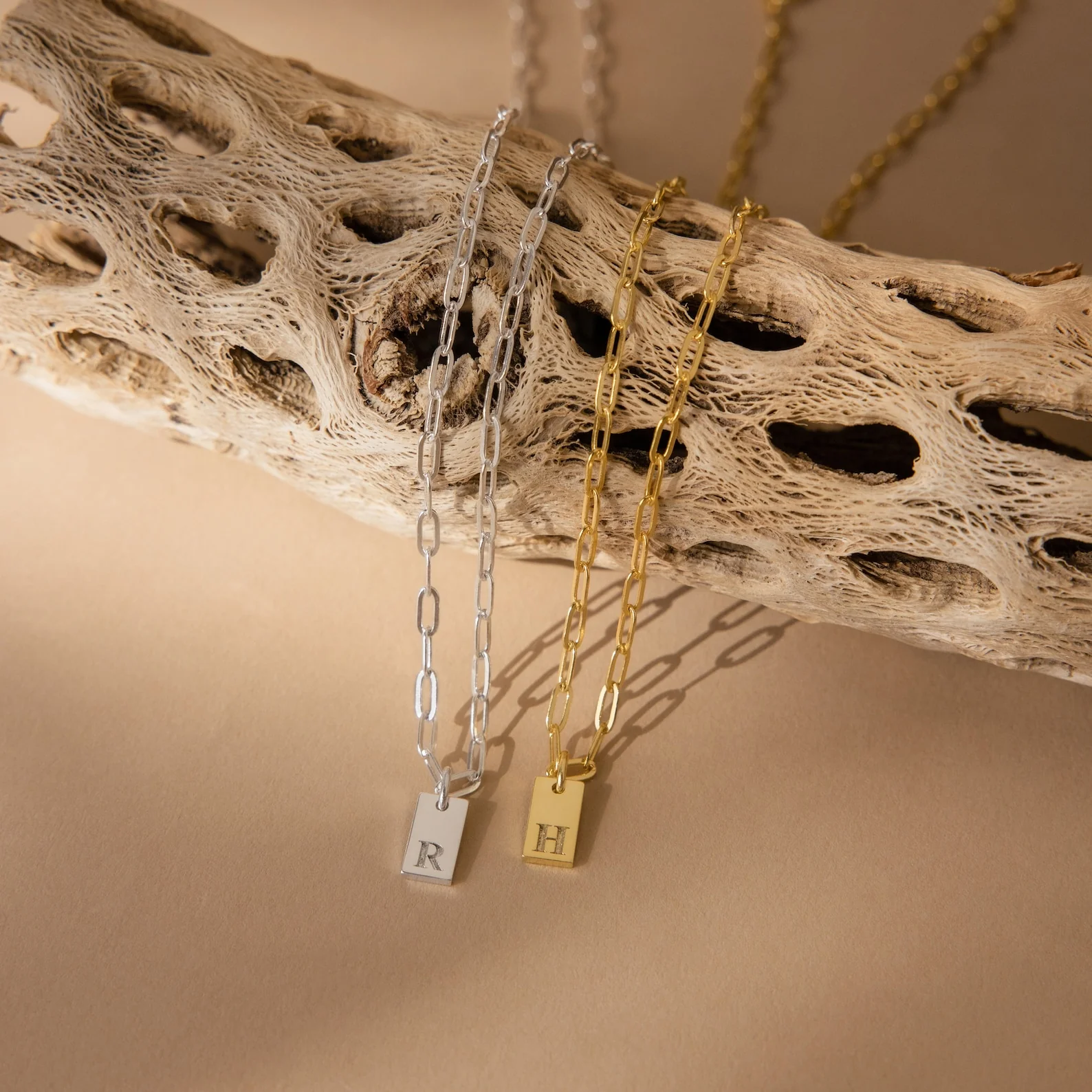 Mini Initial Paperclip Necklace - Image 4