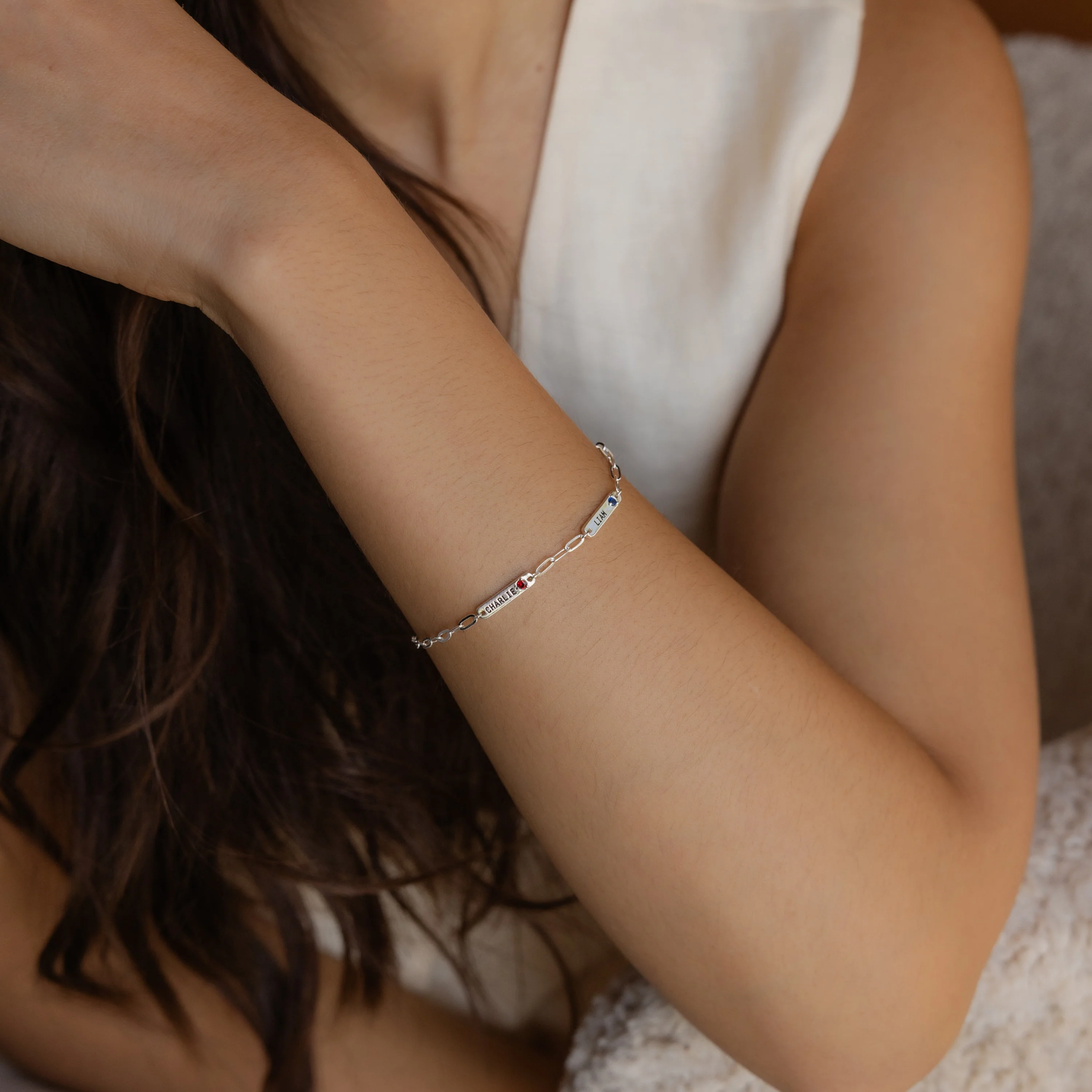Mini Name Birthstone Bracelet - Image 5