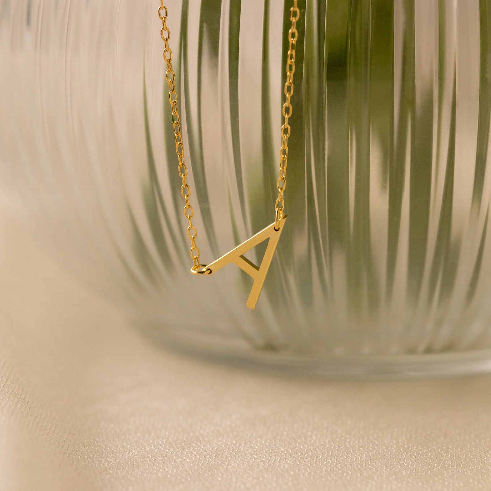 Mini Sideways Initial Necklace - Image 5