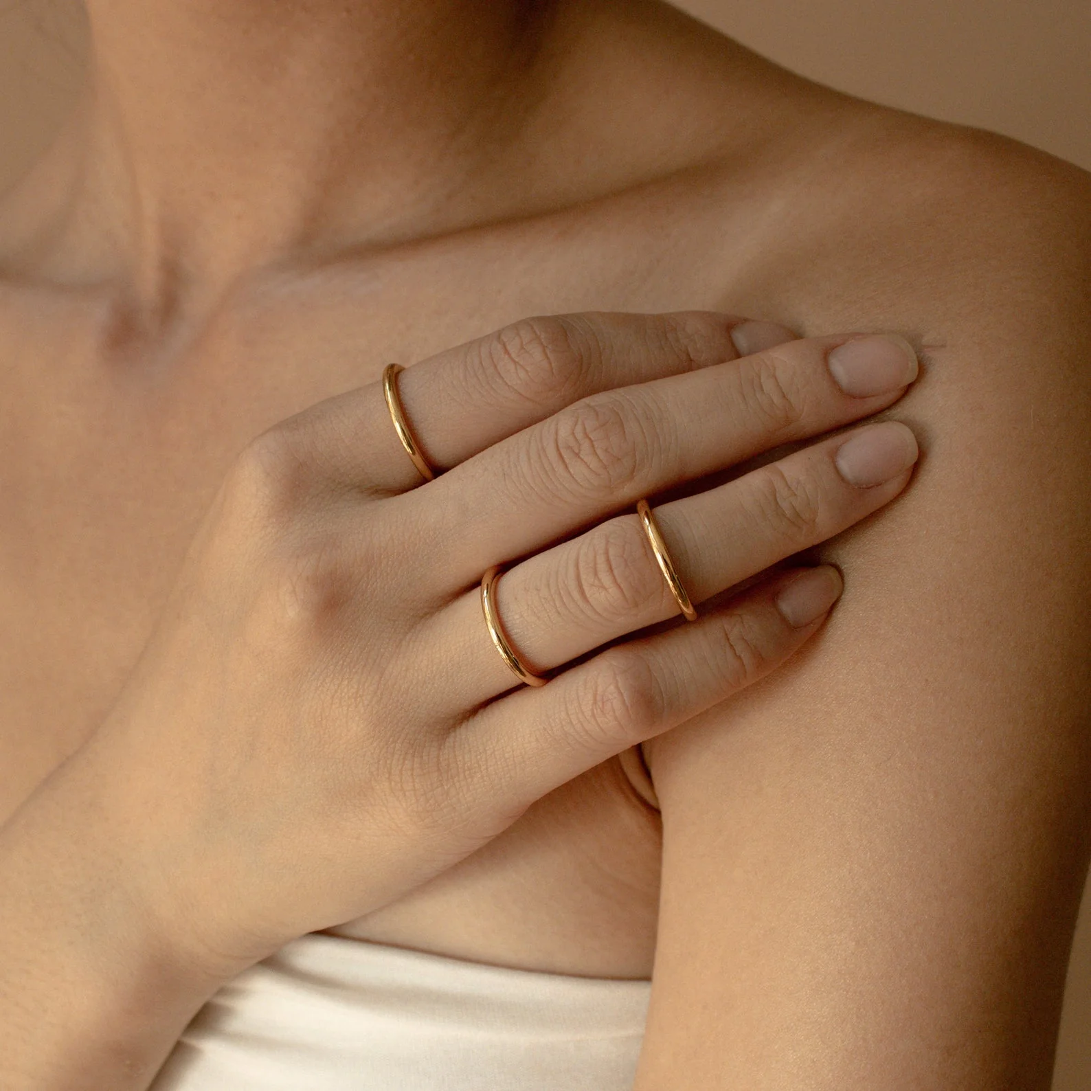 Minimal Stacking Ring in 18K Gold - Image 4