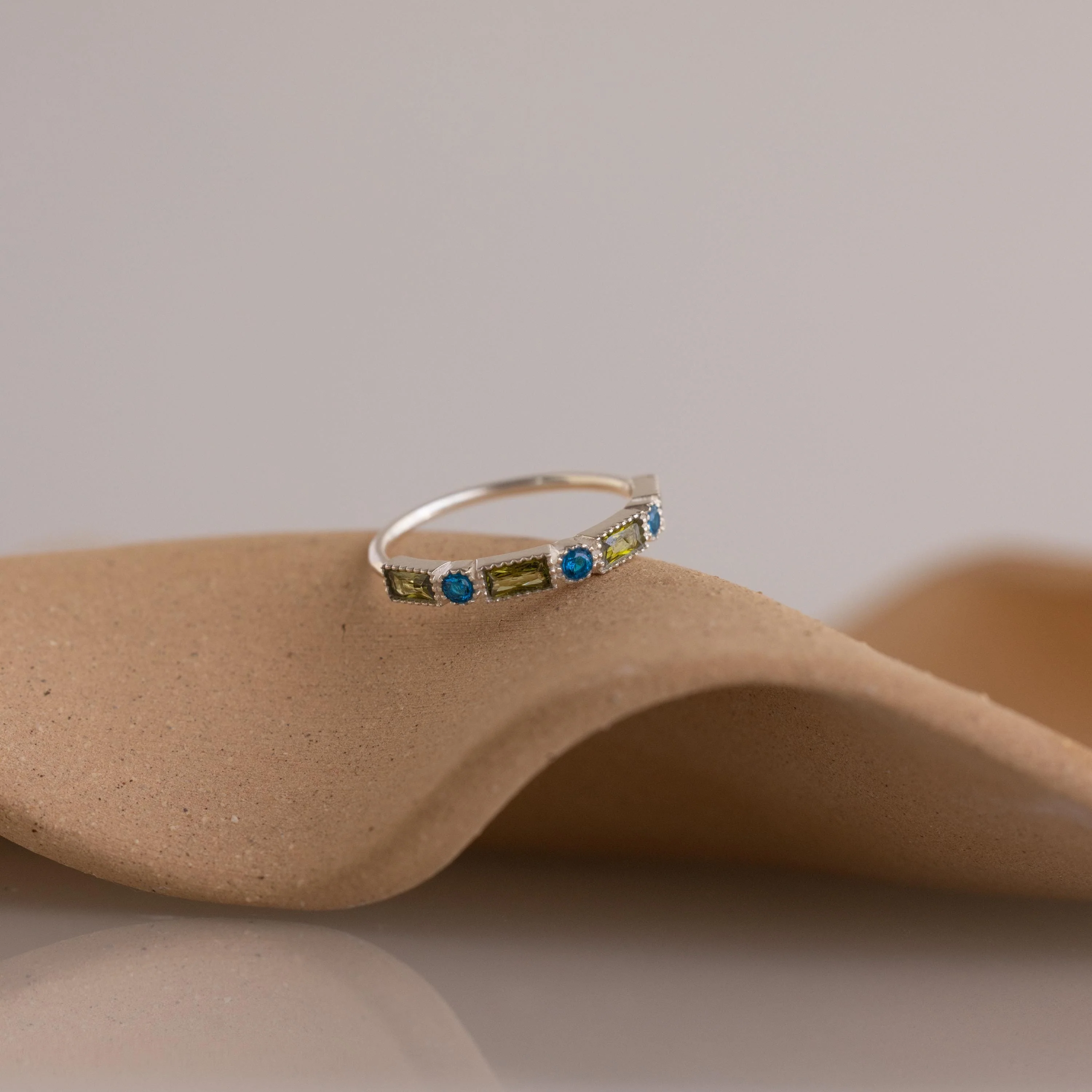 Mixed Art Deco Birthstone Ring - Image 5
