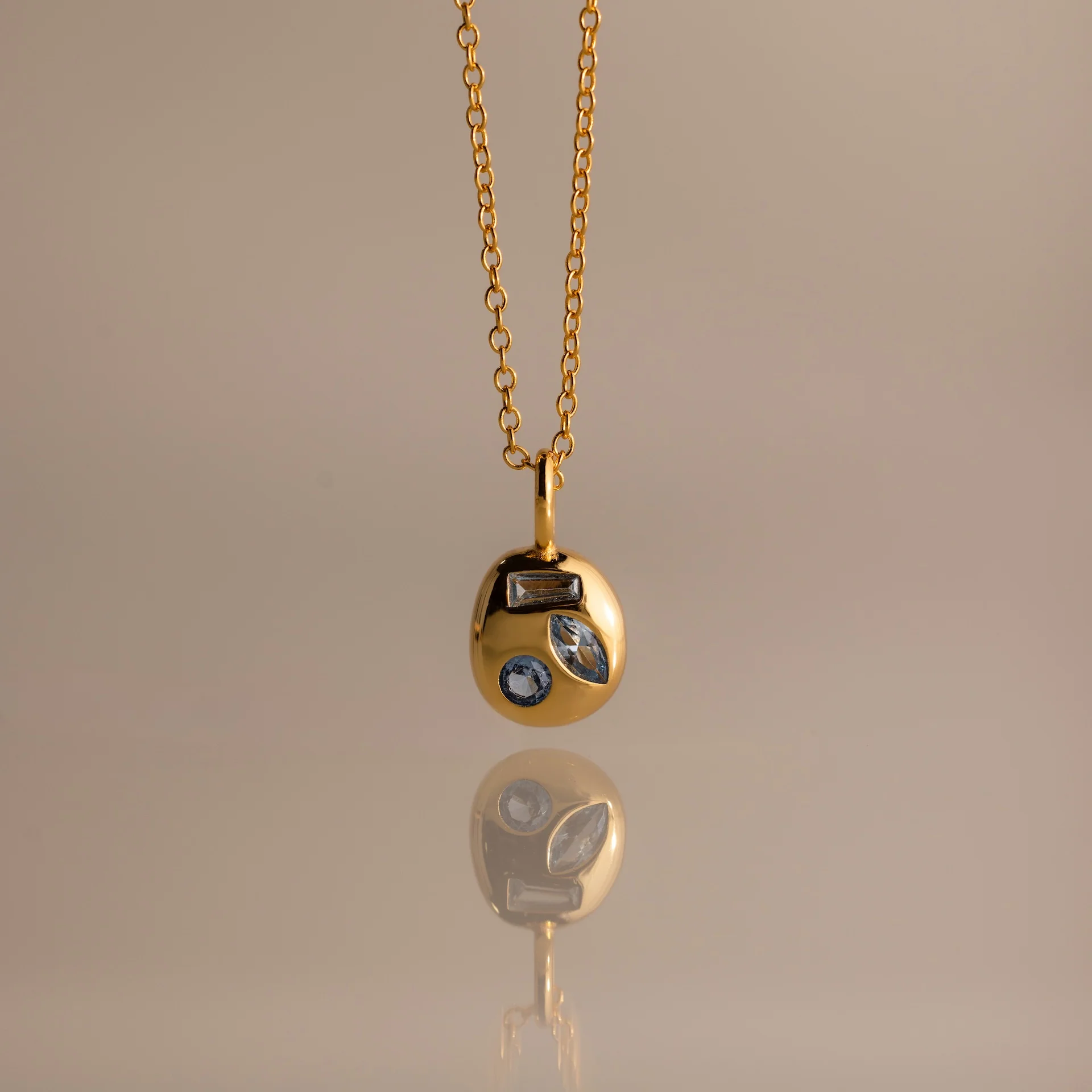 Mixed Birthstone Capsule Necklace - Image 3