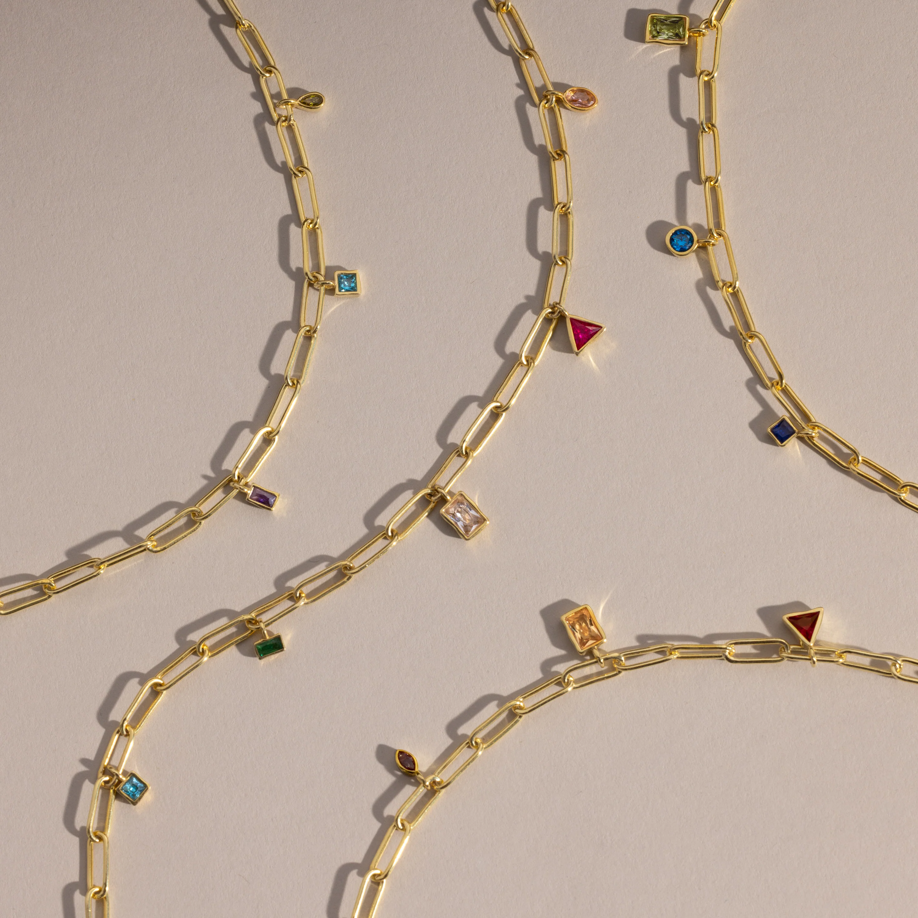 Mixed Birthstone Charm Necklace - Image 6