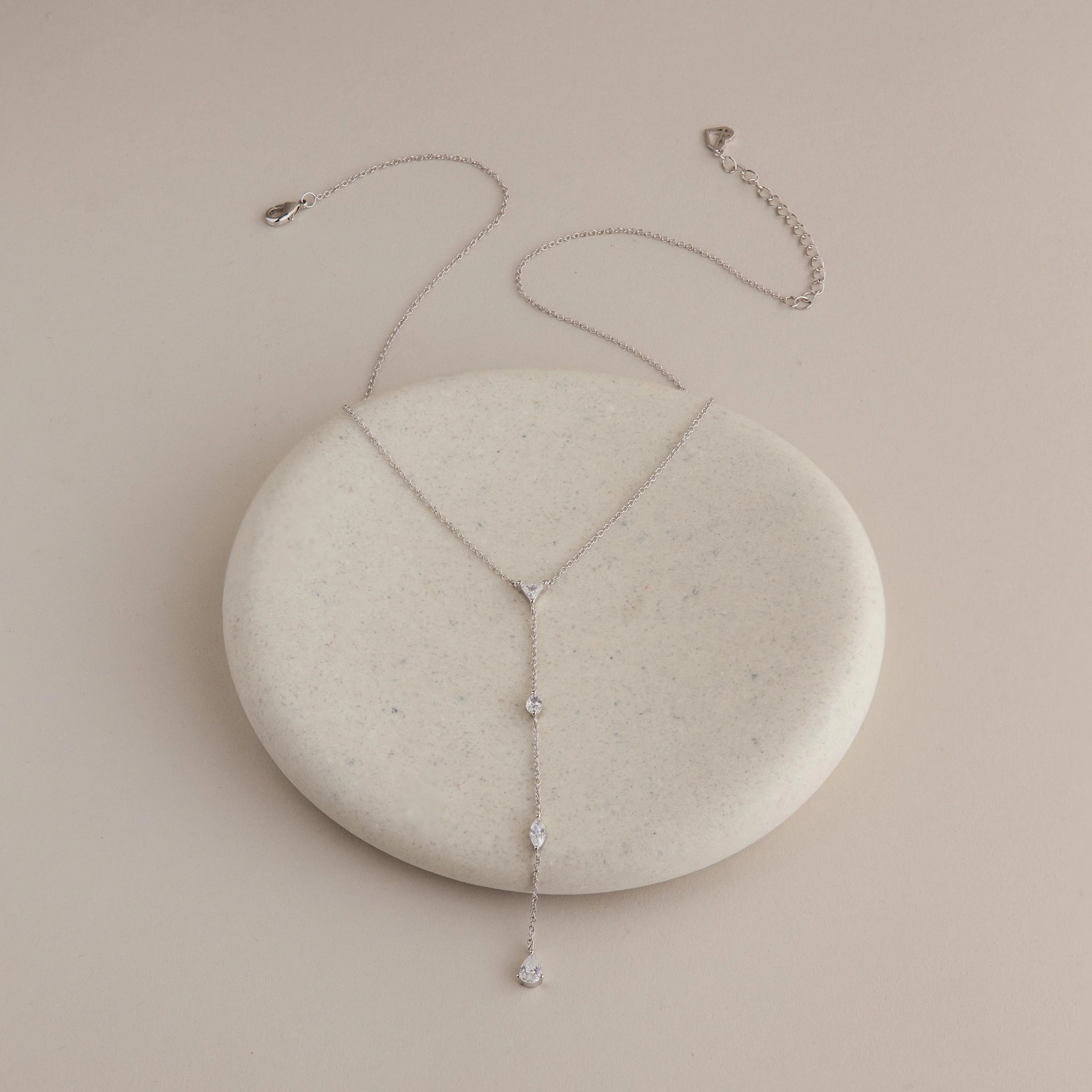 Mixed Diamond Lariat Necklace - Image 5