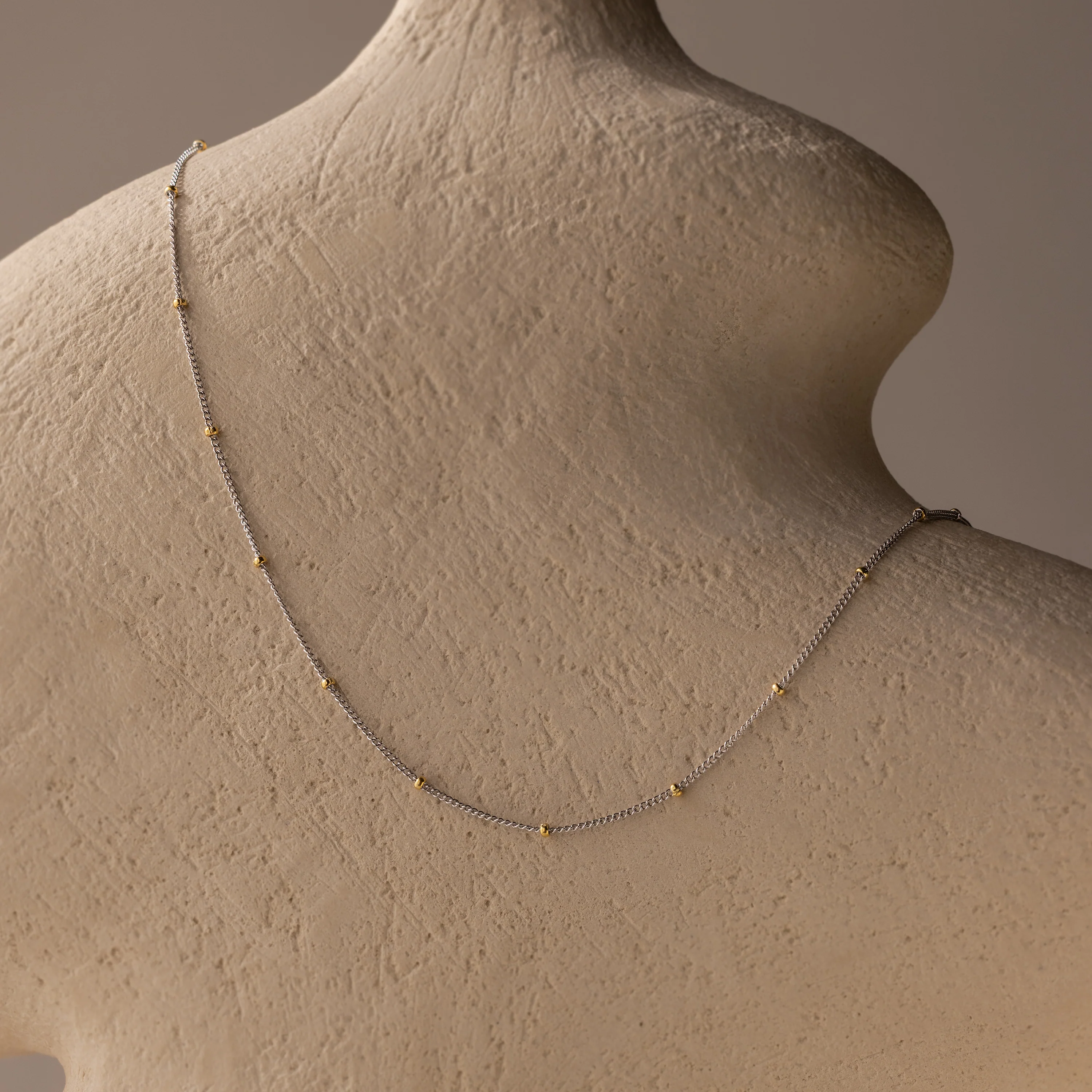 Mixed Metal Beaded Necklace - Image 5