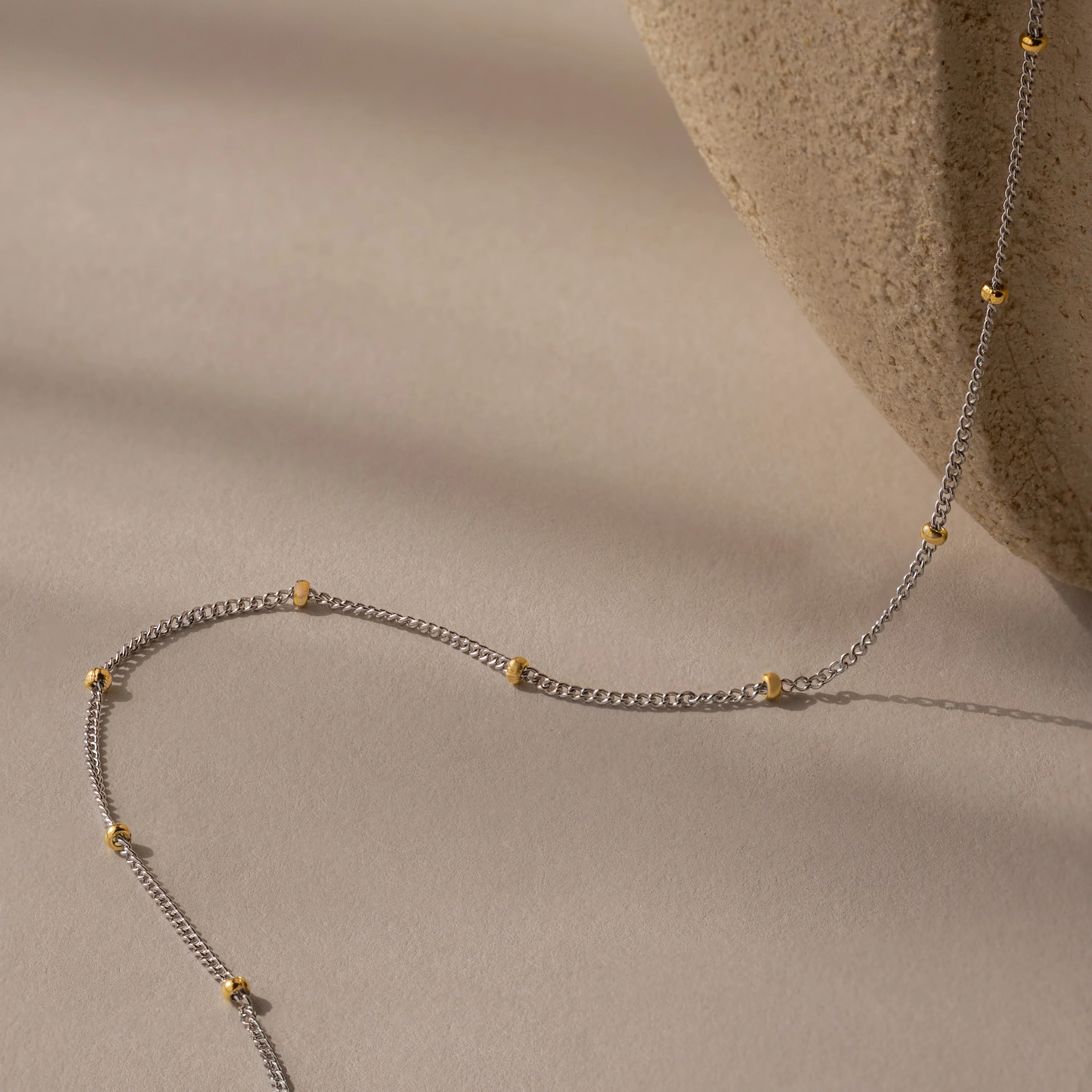 Mixed Metal Beaded Necklace - Image 7