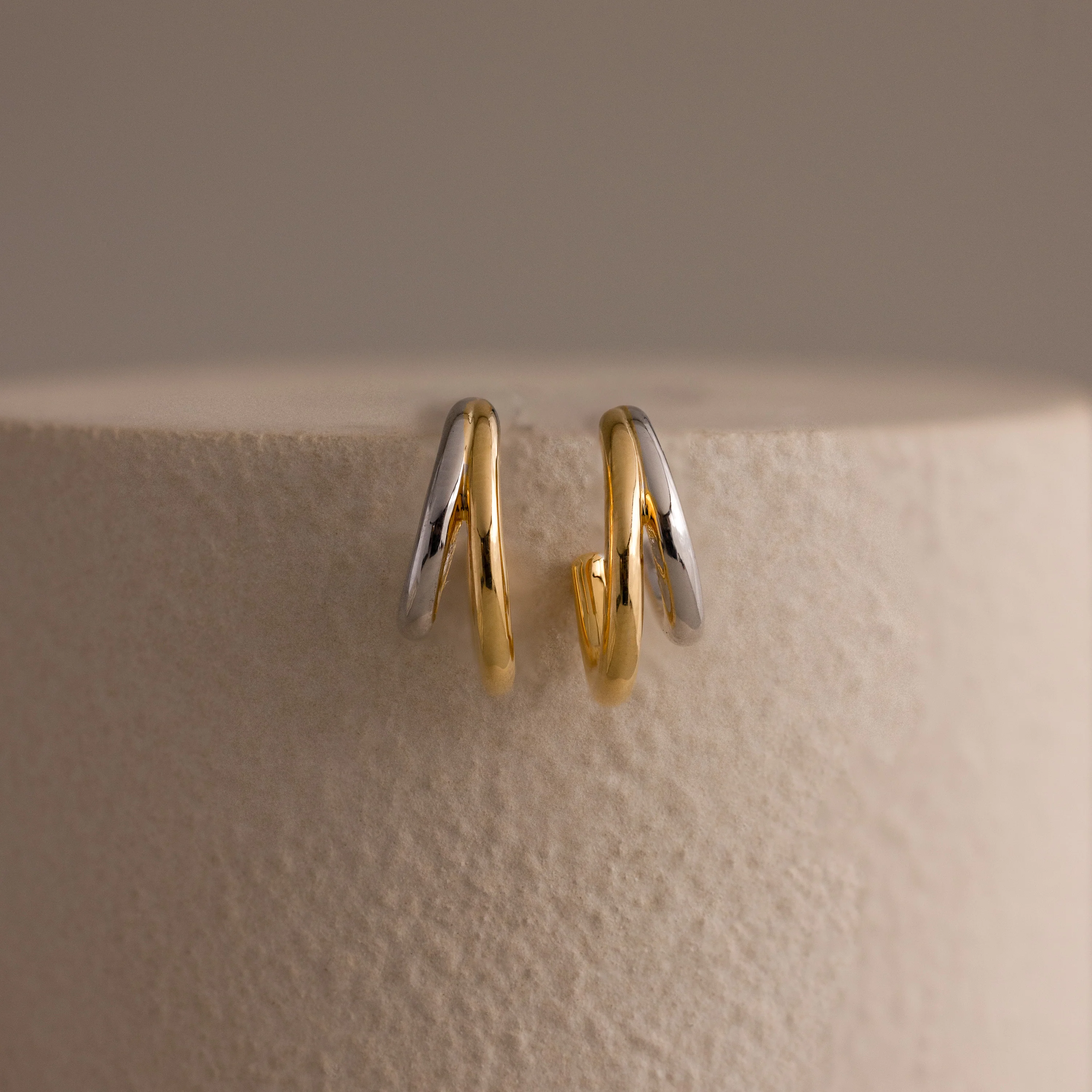 Mixed Metal Duo Hoops - Image 7