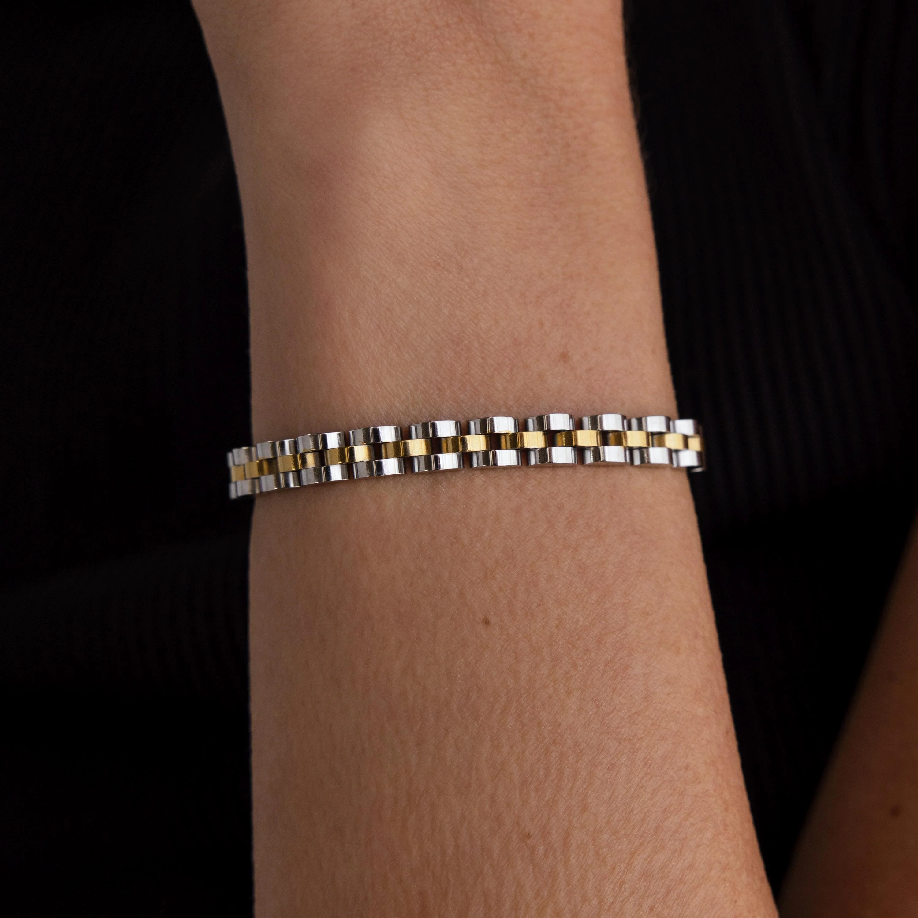 Mixed Metal Link Bracelet - Image 2