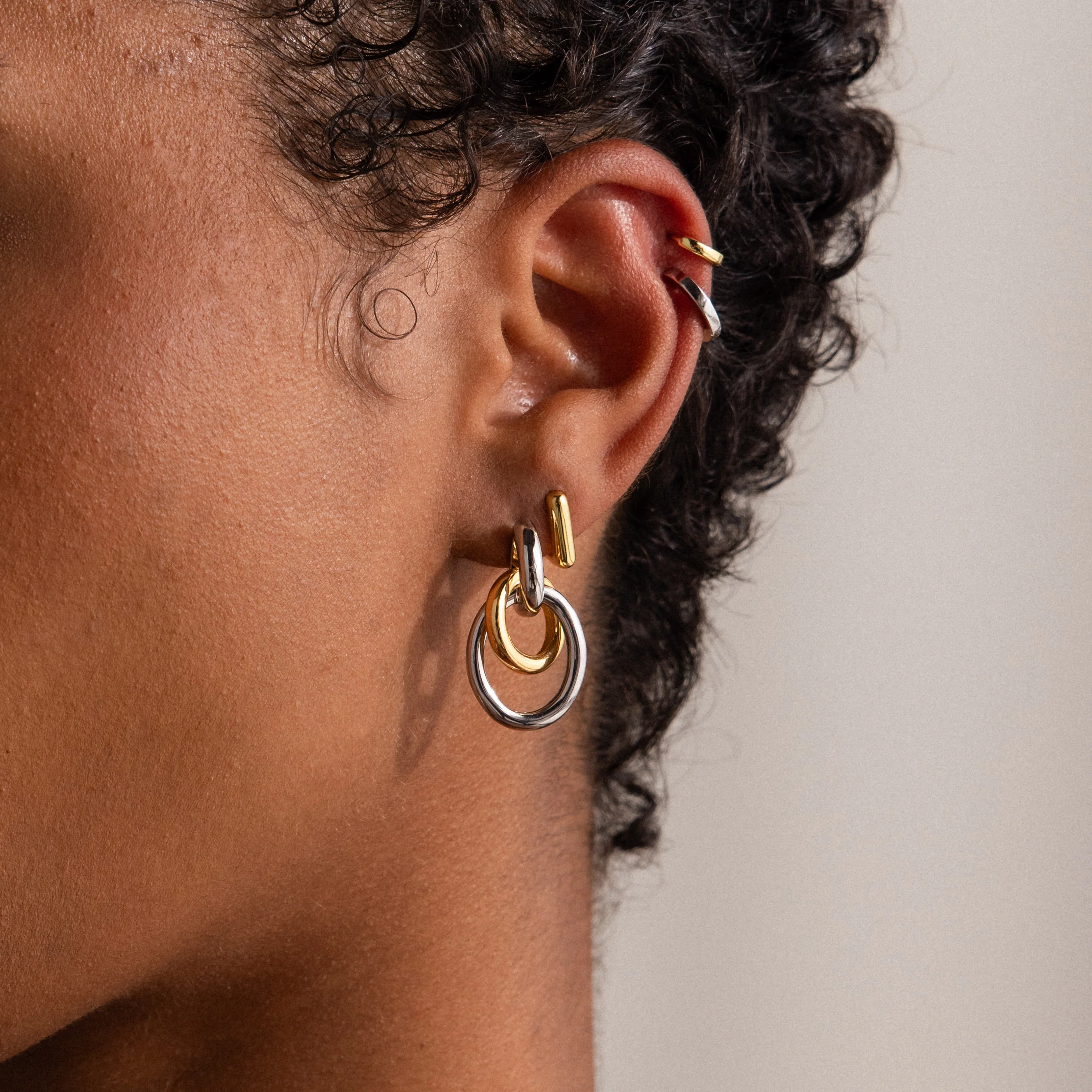 Mixed Metal Linked Earrings - Image 6