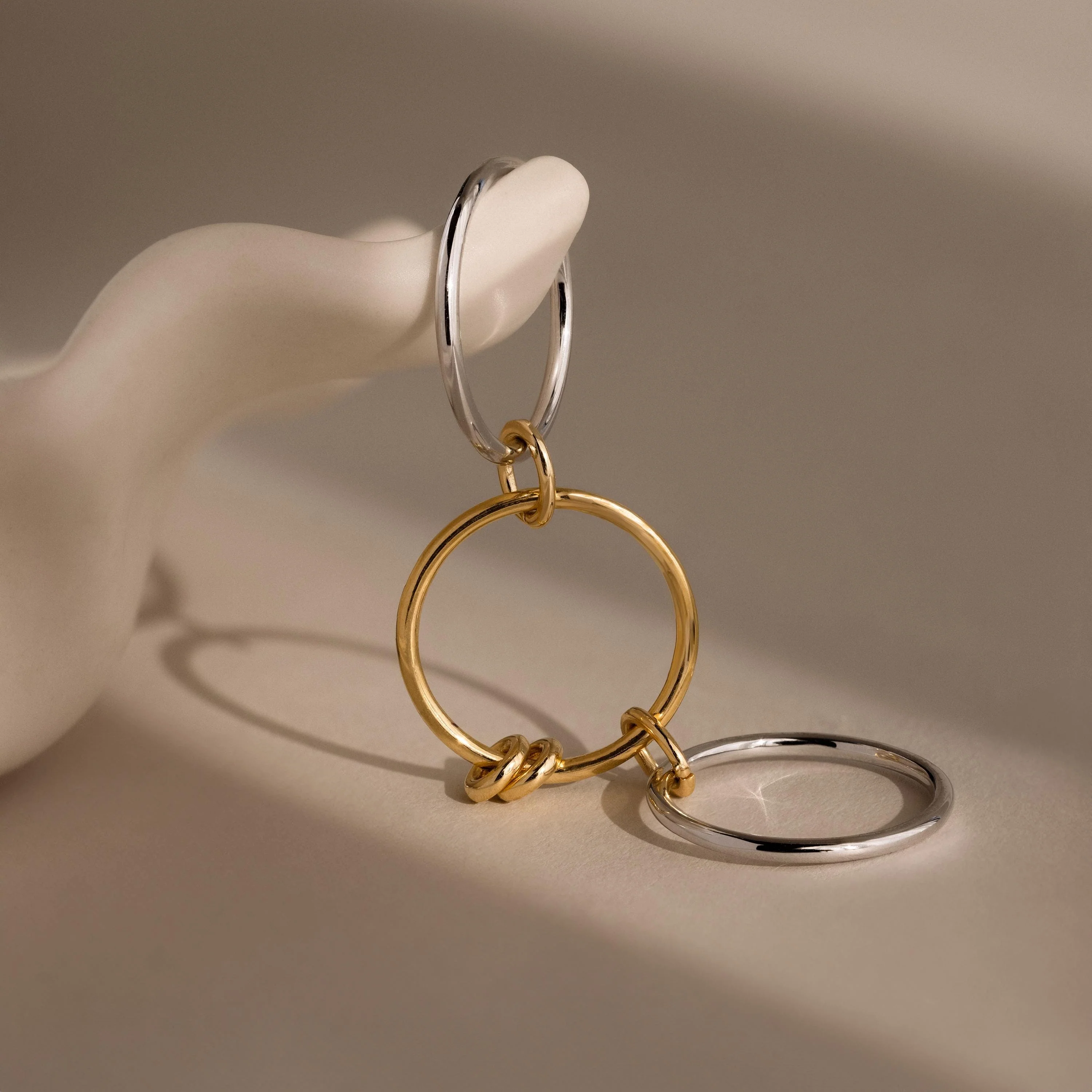 Mixed Metal Linked Ring Set - Image 5