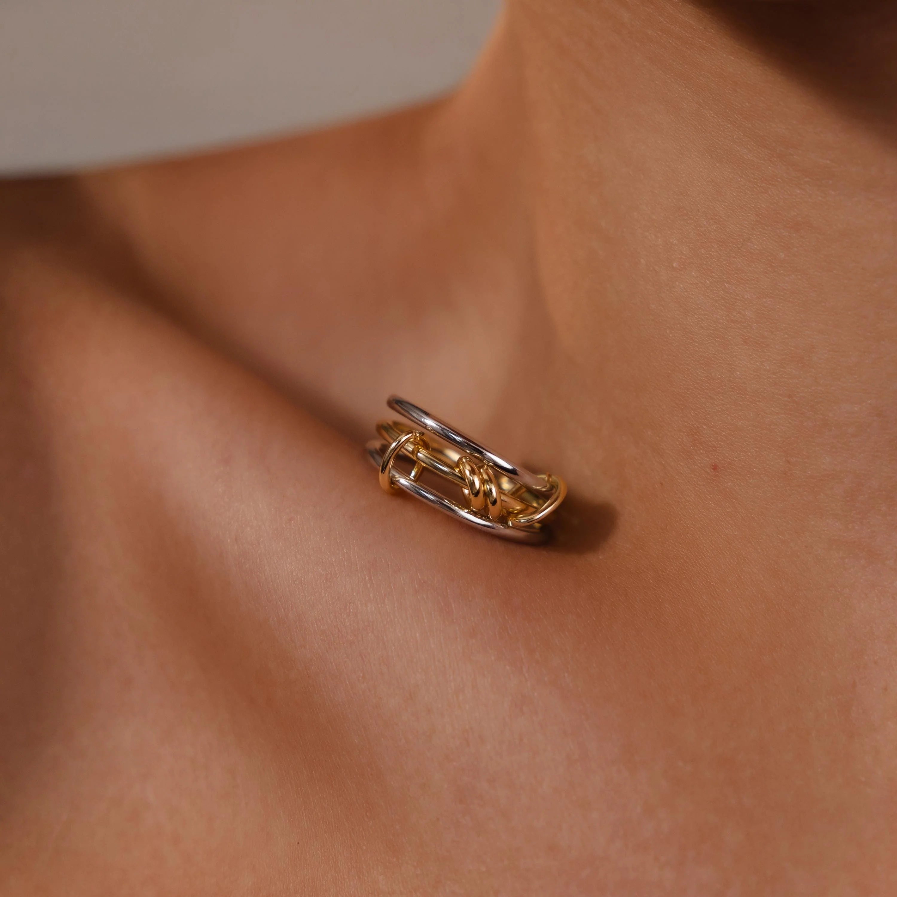 Mixed Metal Linked Ring Set - Image 8
