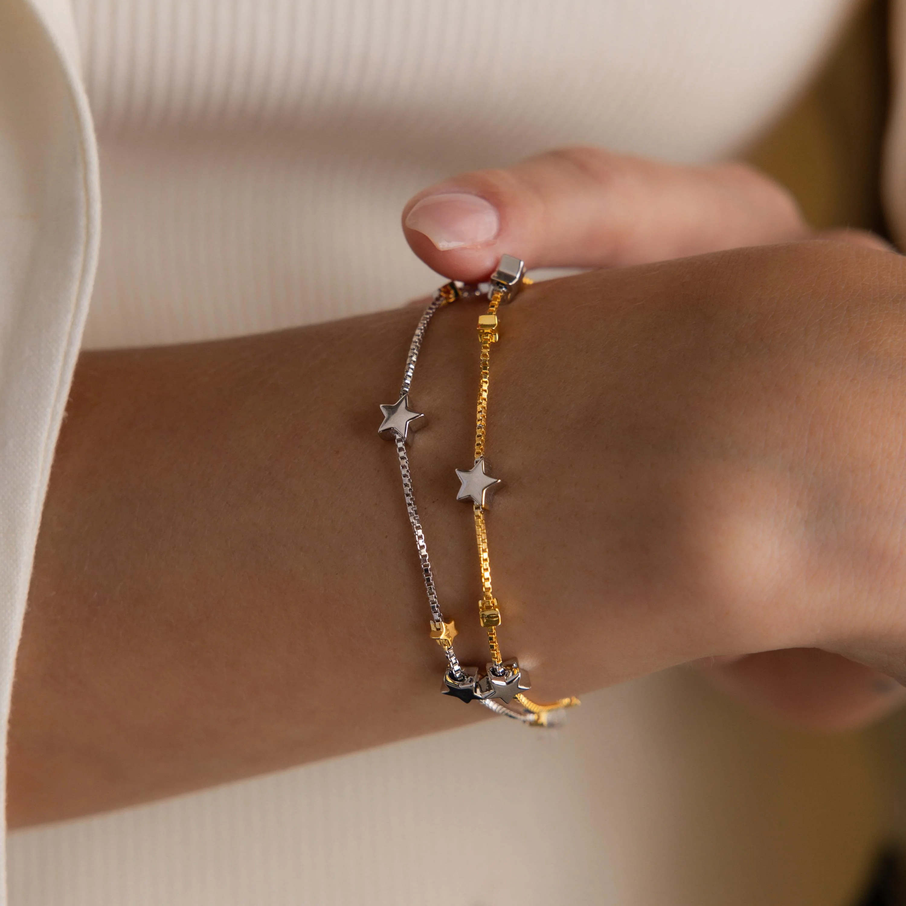 Mixed Metal Star Bracelet - Image 4