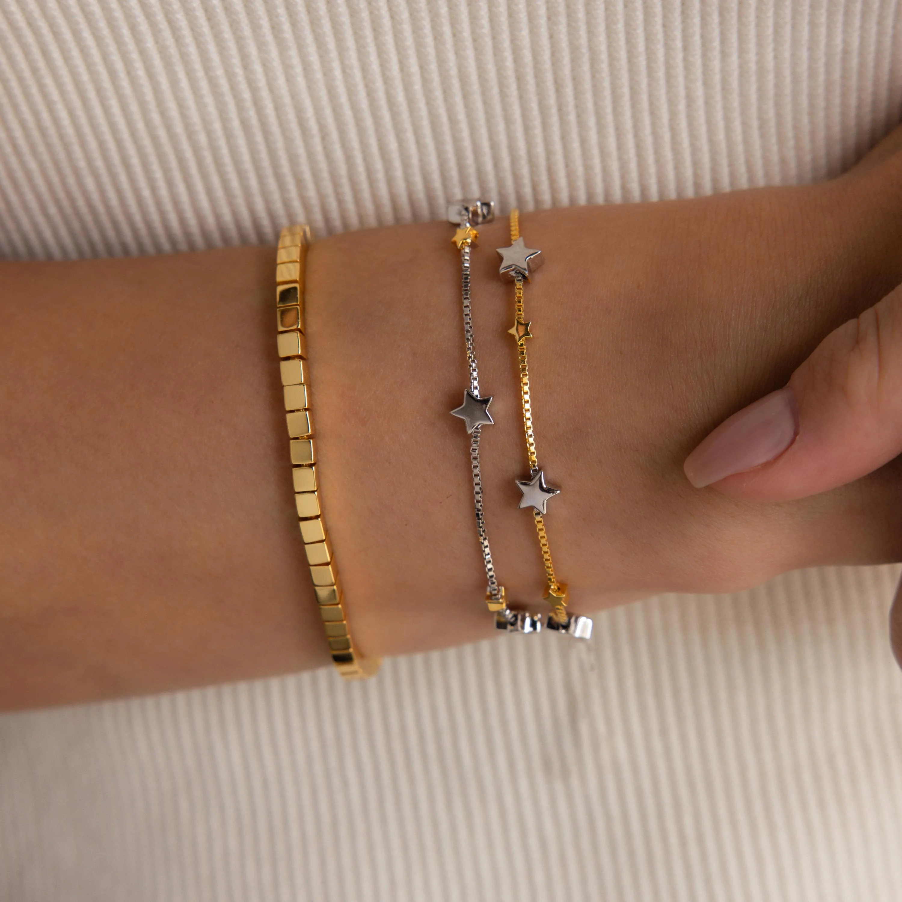 Mixed Metal Star Bracelet - Image 6