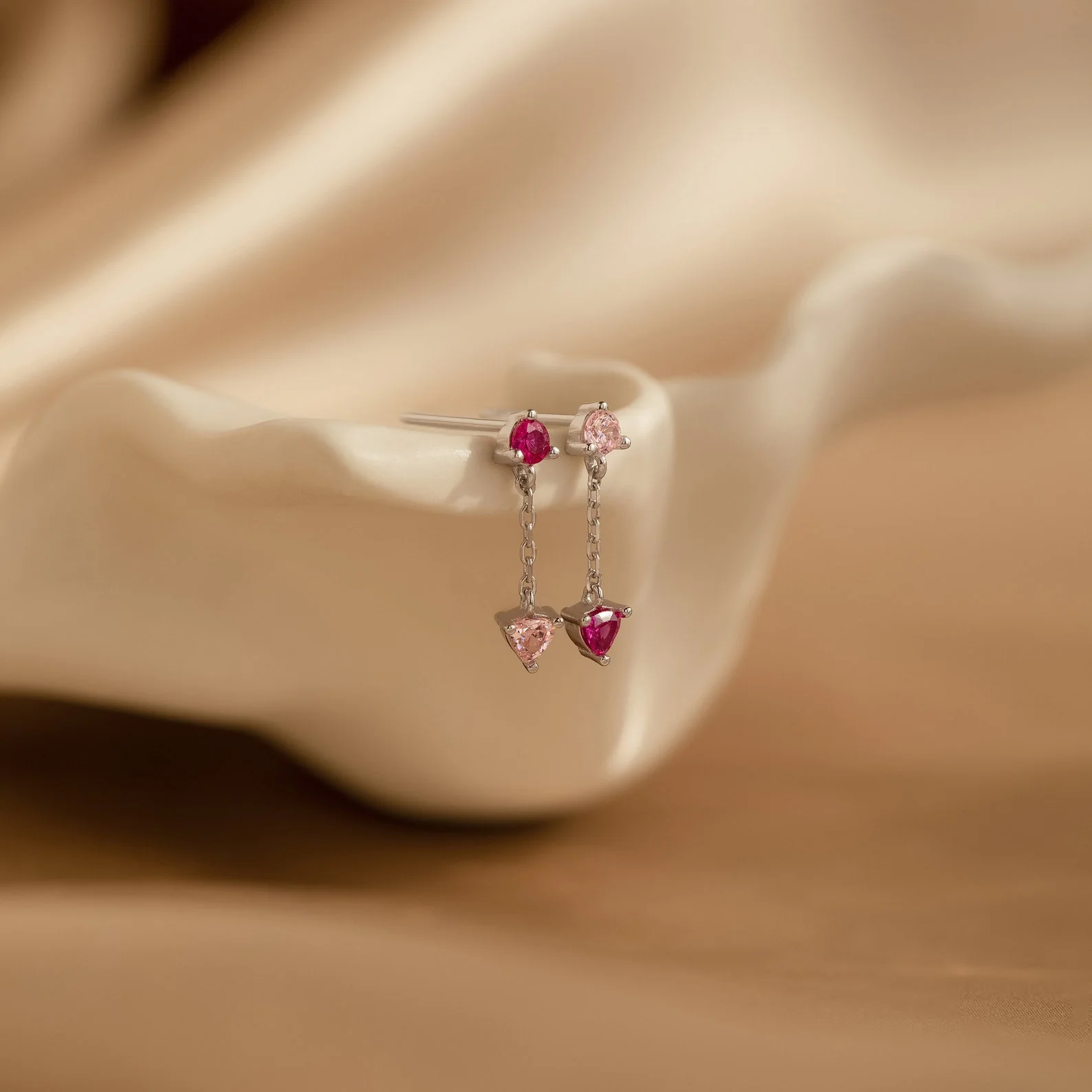Mixed Pink Drop Earrings - Image 5