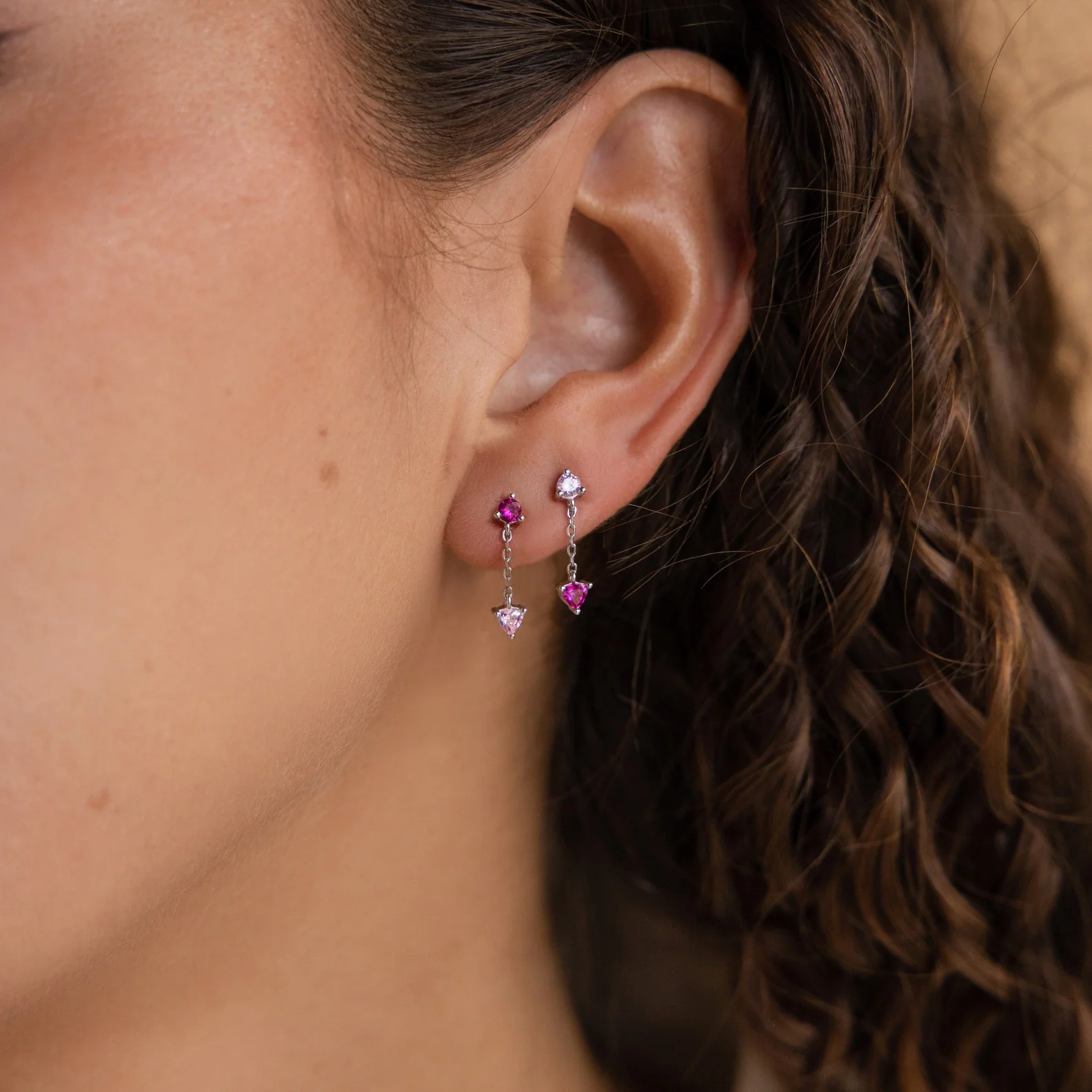 Mixed Pink Drop Earrings - Image 6