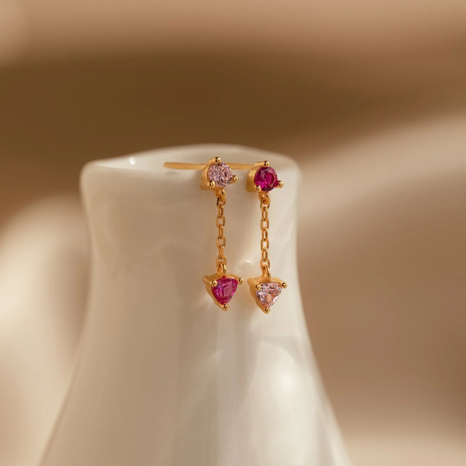 Mixed Pink Drop Earrings - Image 7