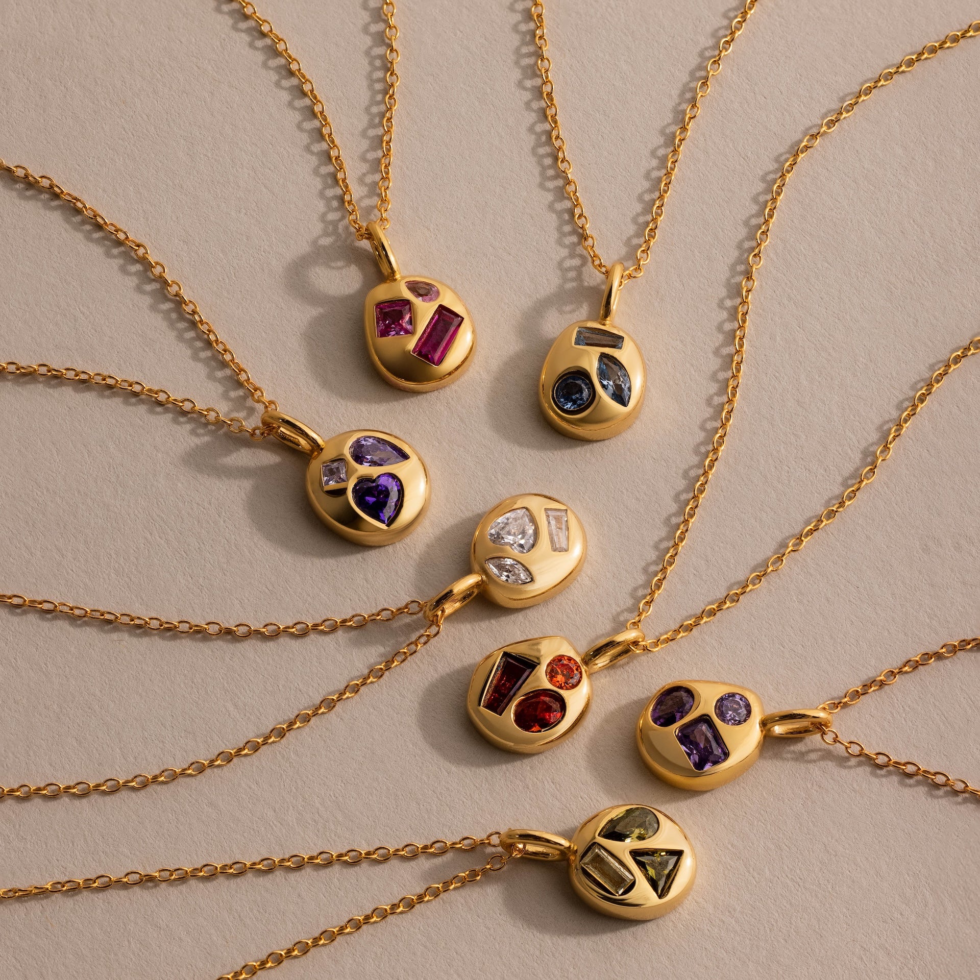 Mixed Topaz Capsule Necklace - Image 3
