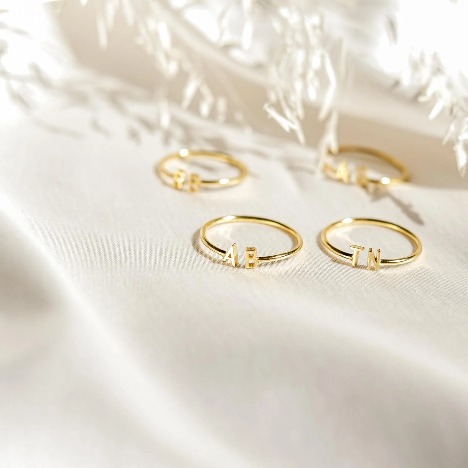 Modern Duo Initial Ring - Image 4