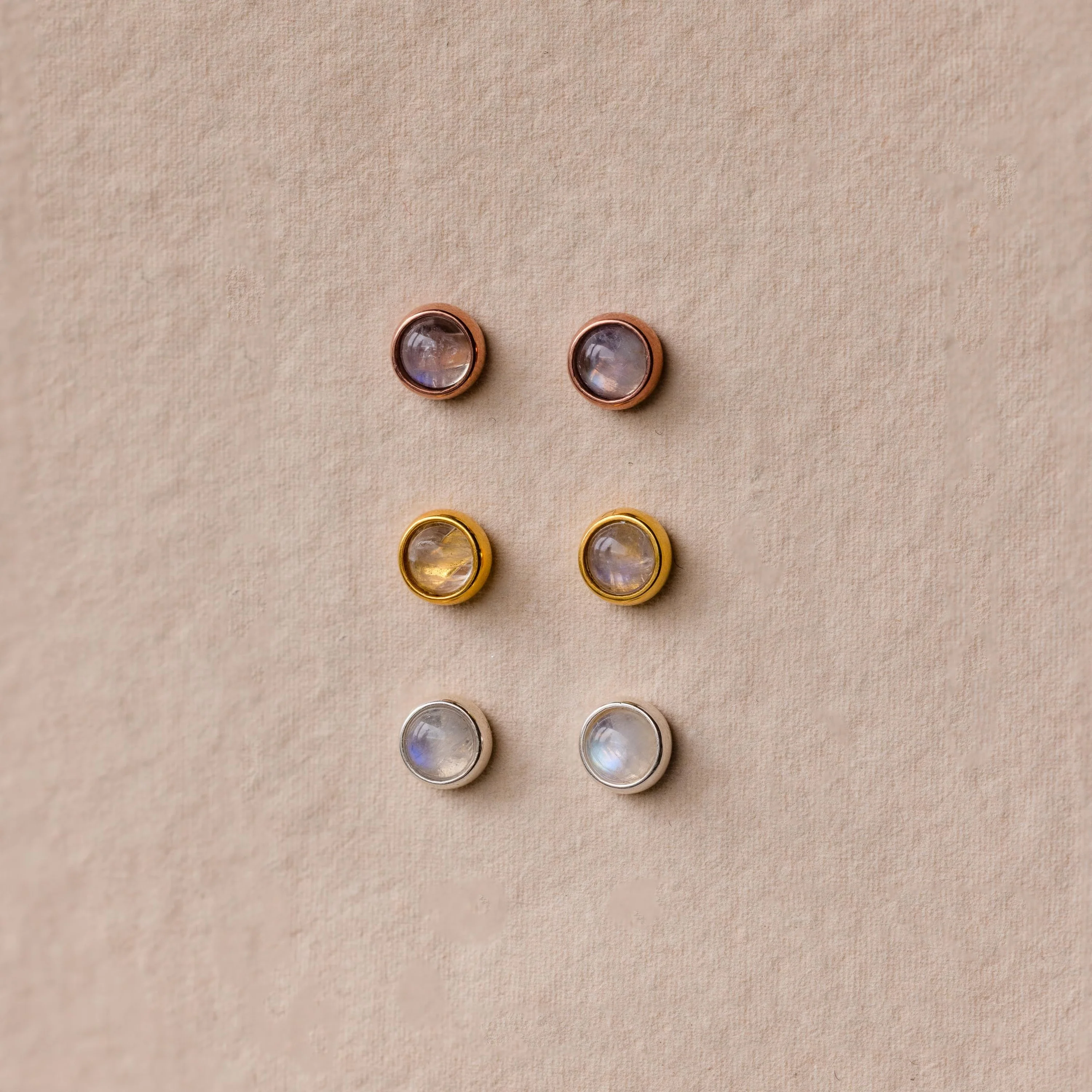 Moonstone Bezel Studs - Image 3