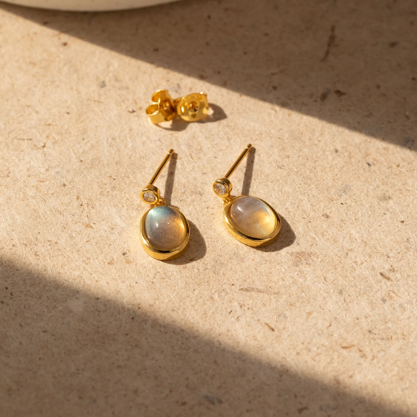 Moonstone Drop Earrings - Image 2