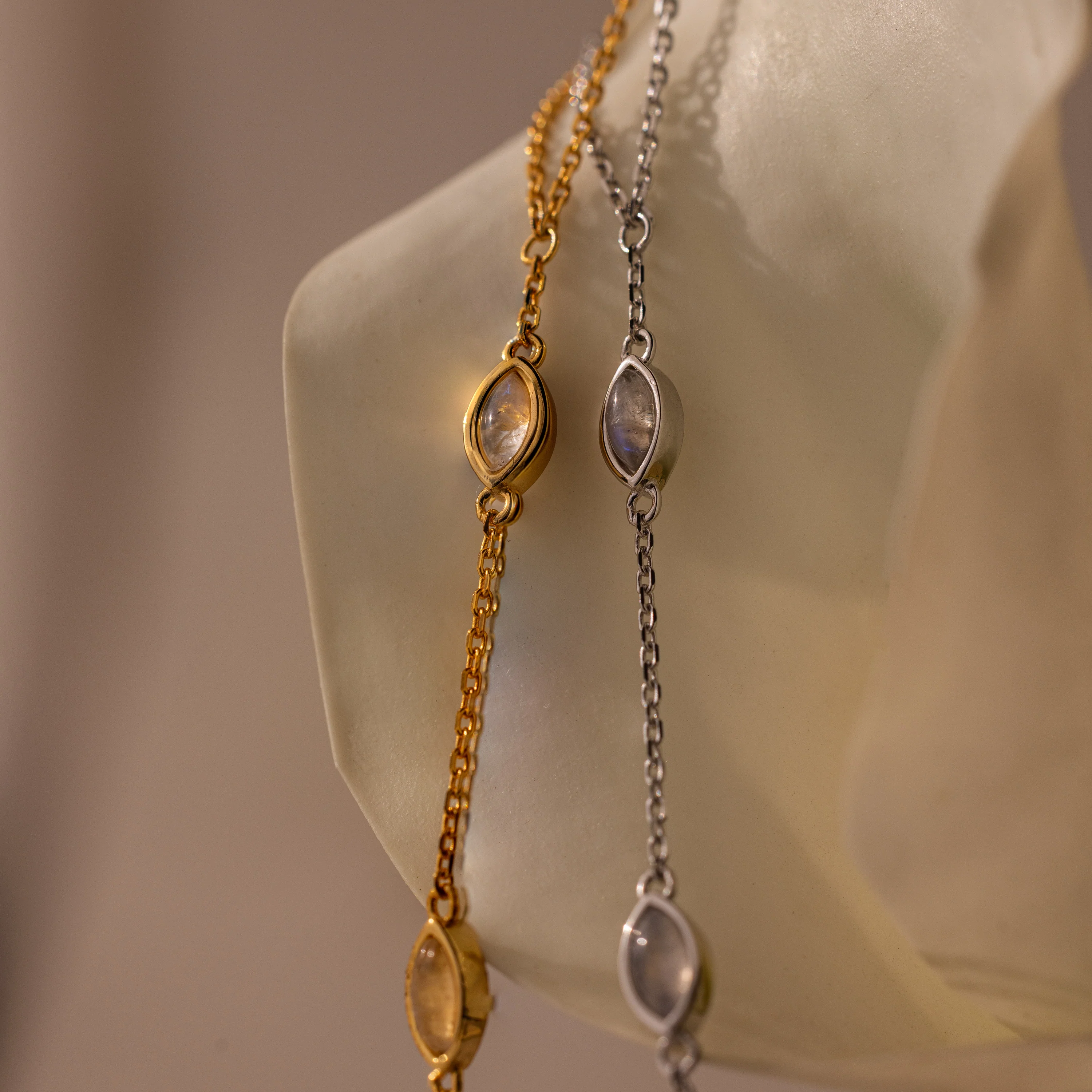 Moonstone Hand Chain Bracelet - Image 7