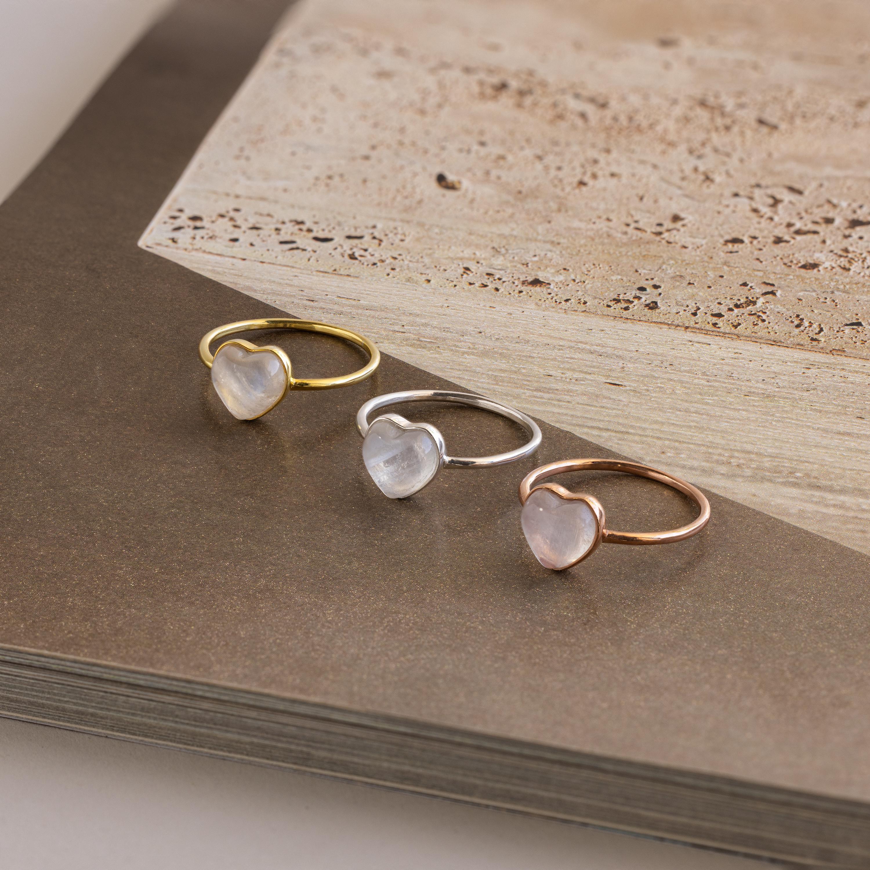 Moonstone Heart Ring - Image 3