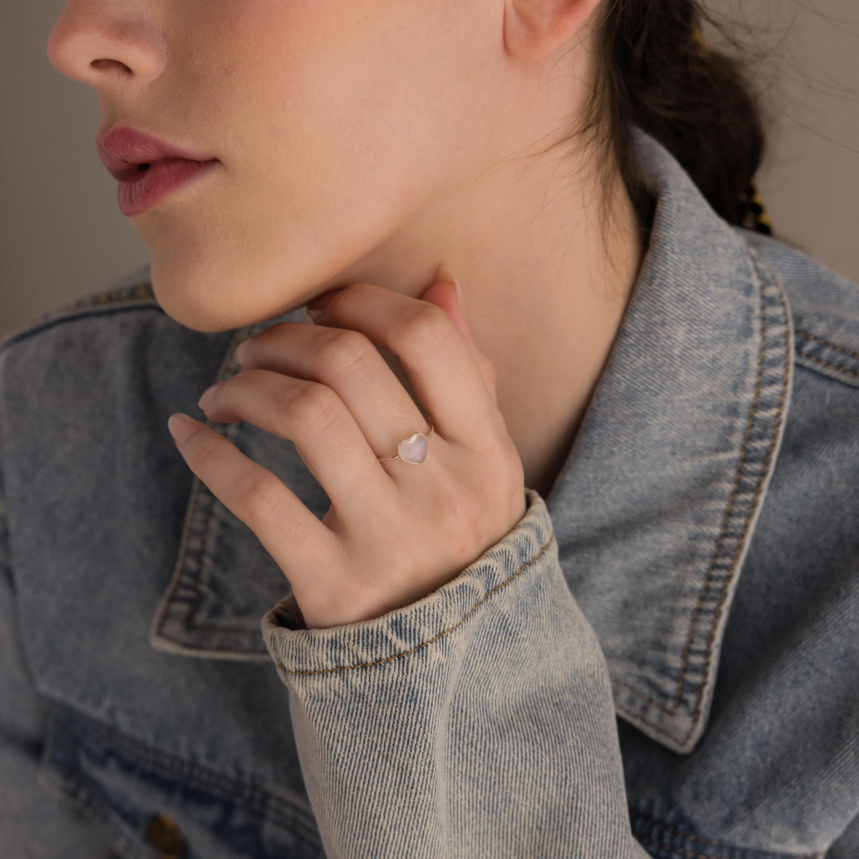 Moonstone Heart Ring - Image 4