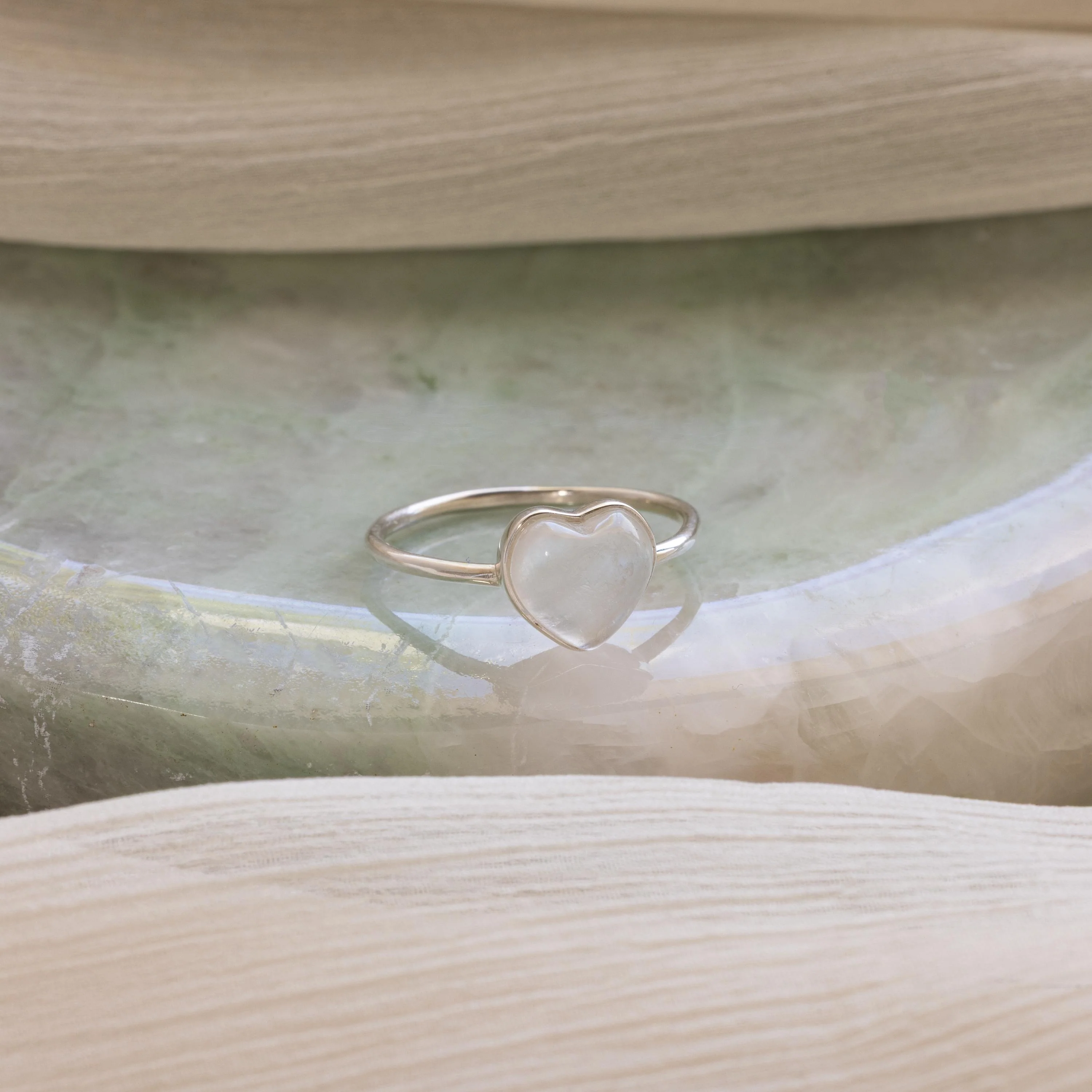 Moonstone Heart Ring - Image 5
