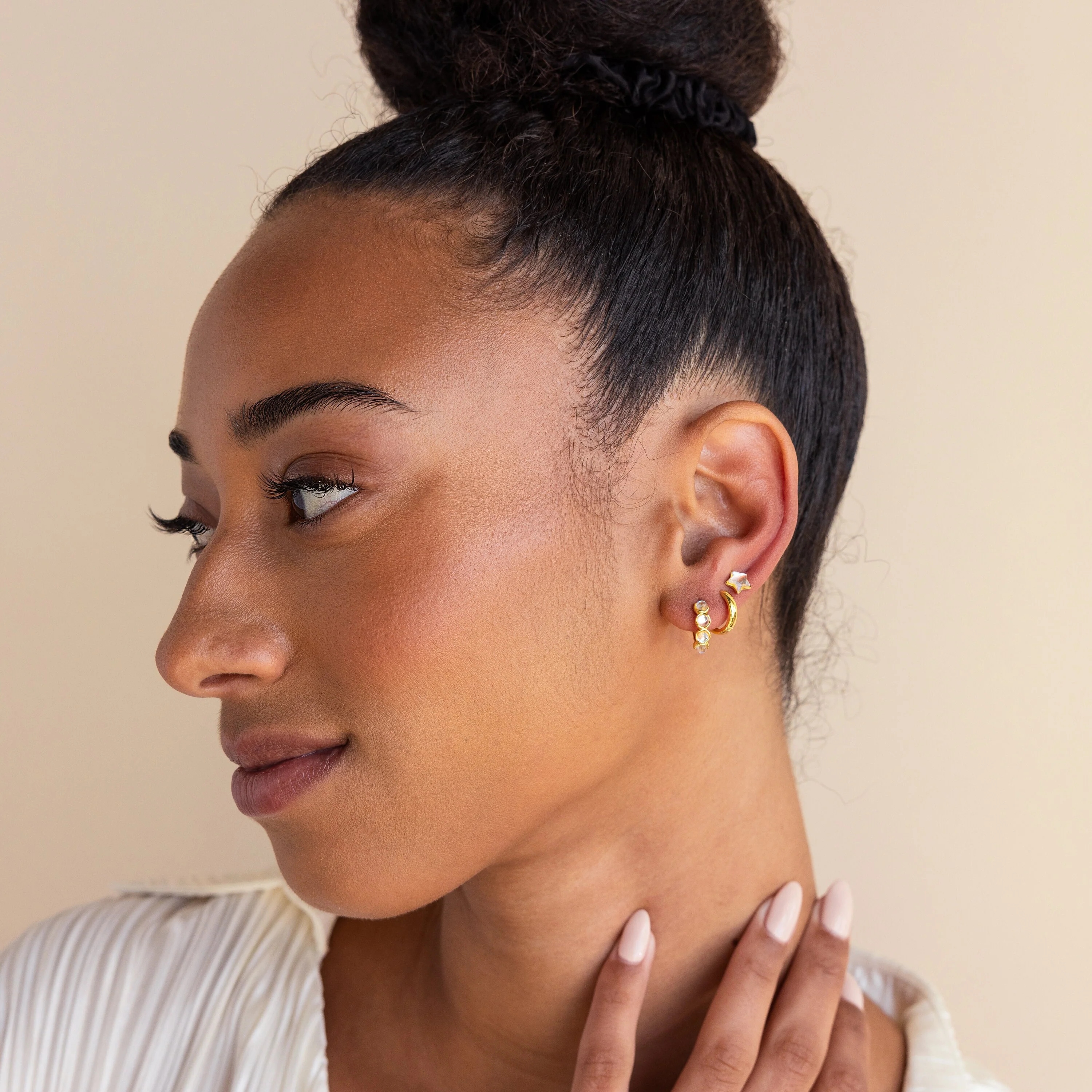 Moonstone Star Studs - Image 6