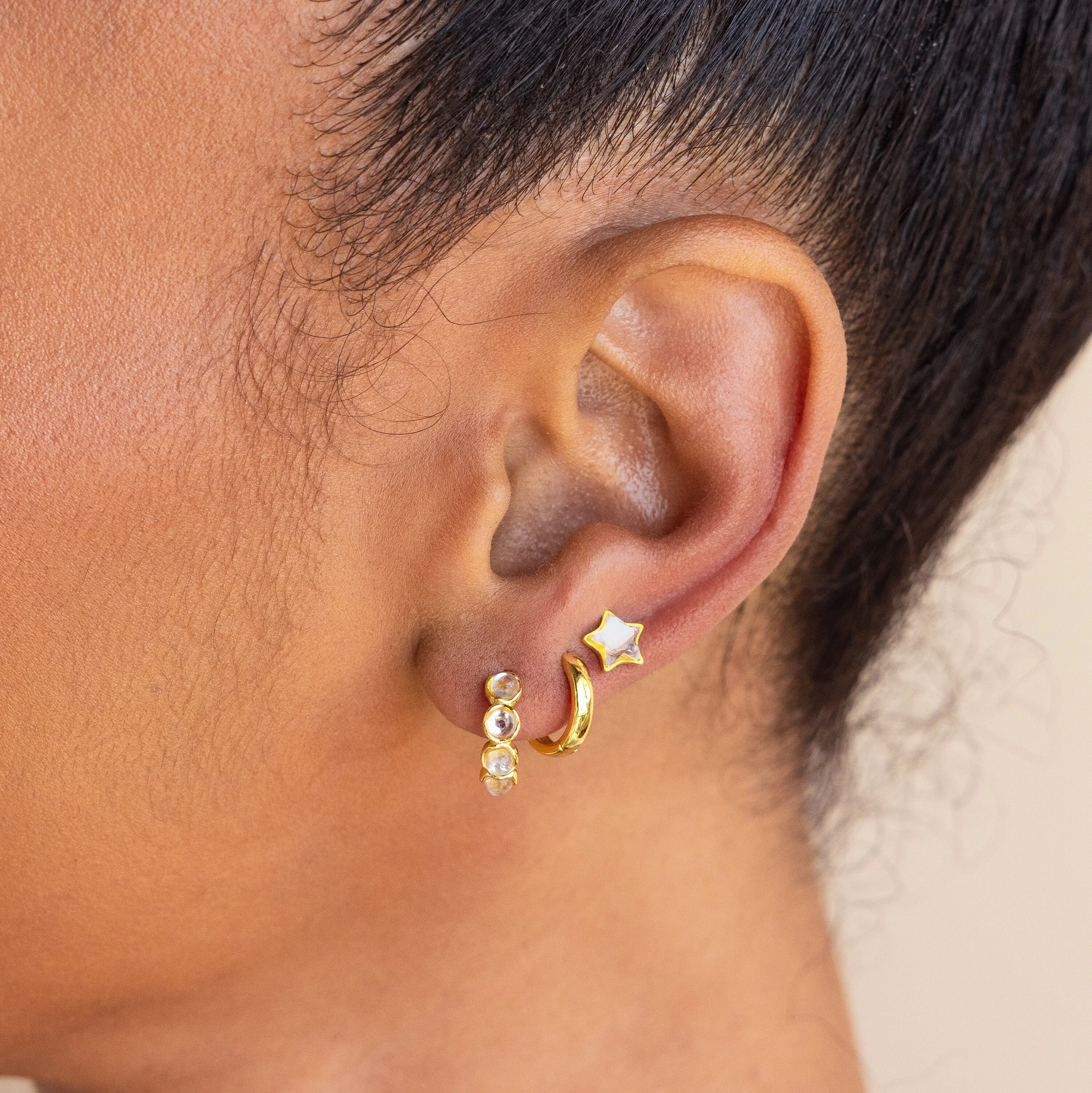 Moonstone Star Studs - Image 8