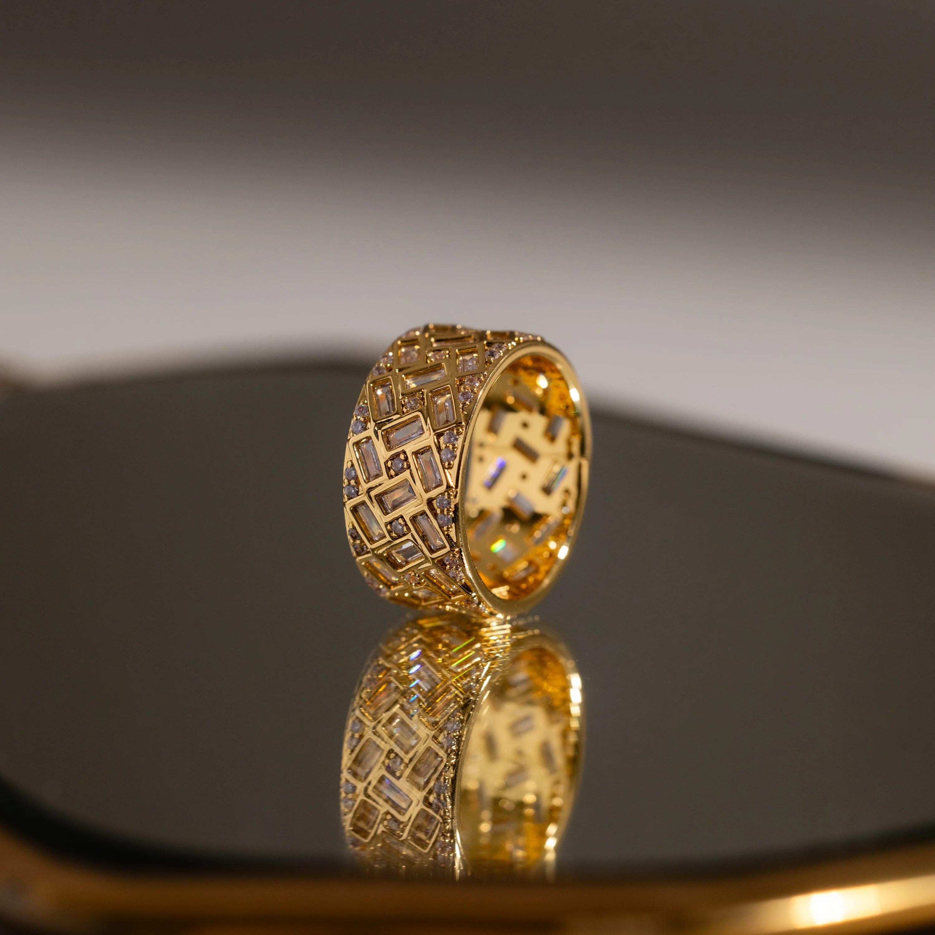 Mosaic Diamond Baguette Ring - Image 3
