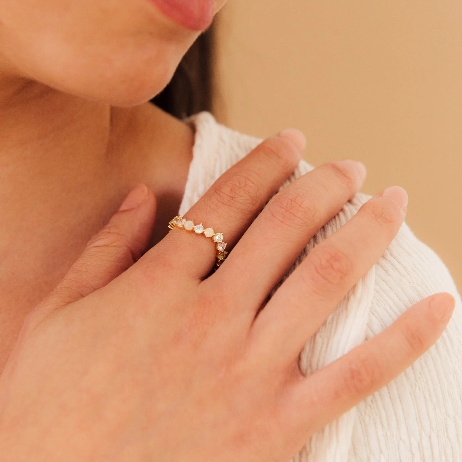 Mosaic Wave Eternity Ring - Image 5