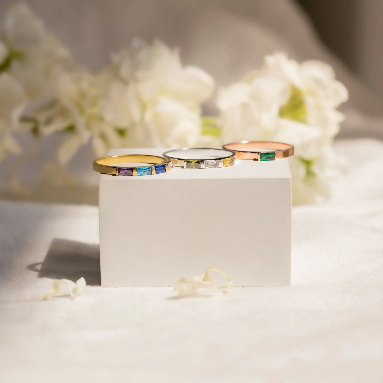 Mothers Baguette Birthstone Ring - Image 3