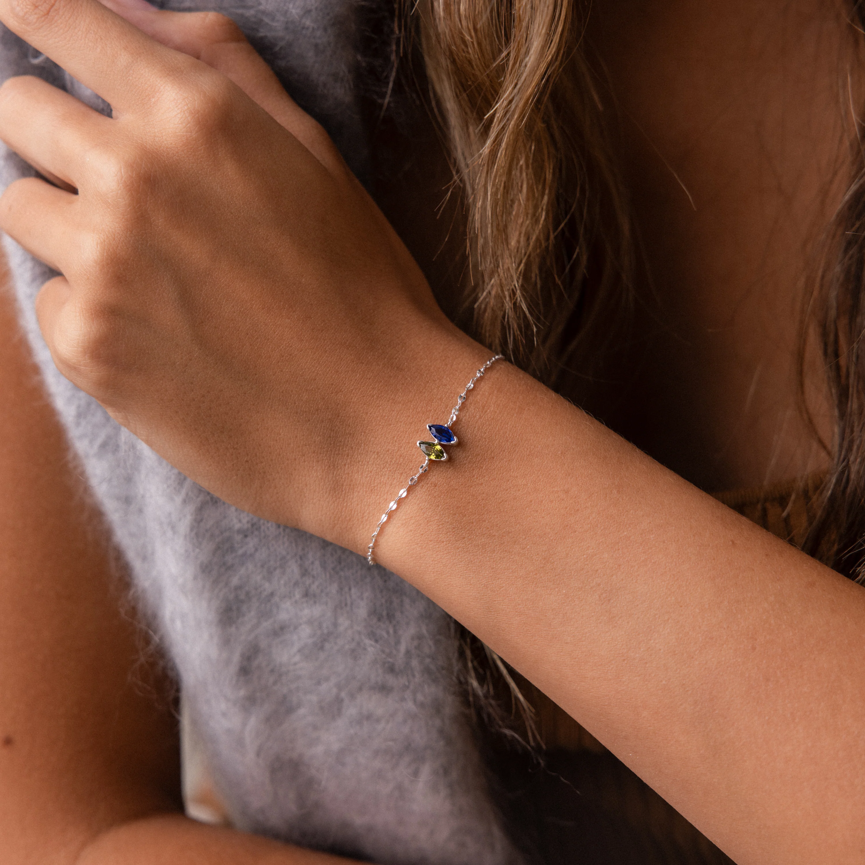 Multiple Marquise Birthstone Bracelet - Image 5