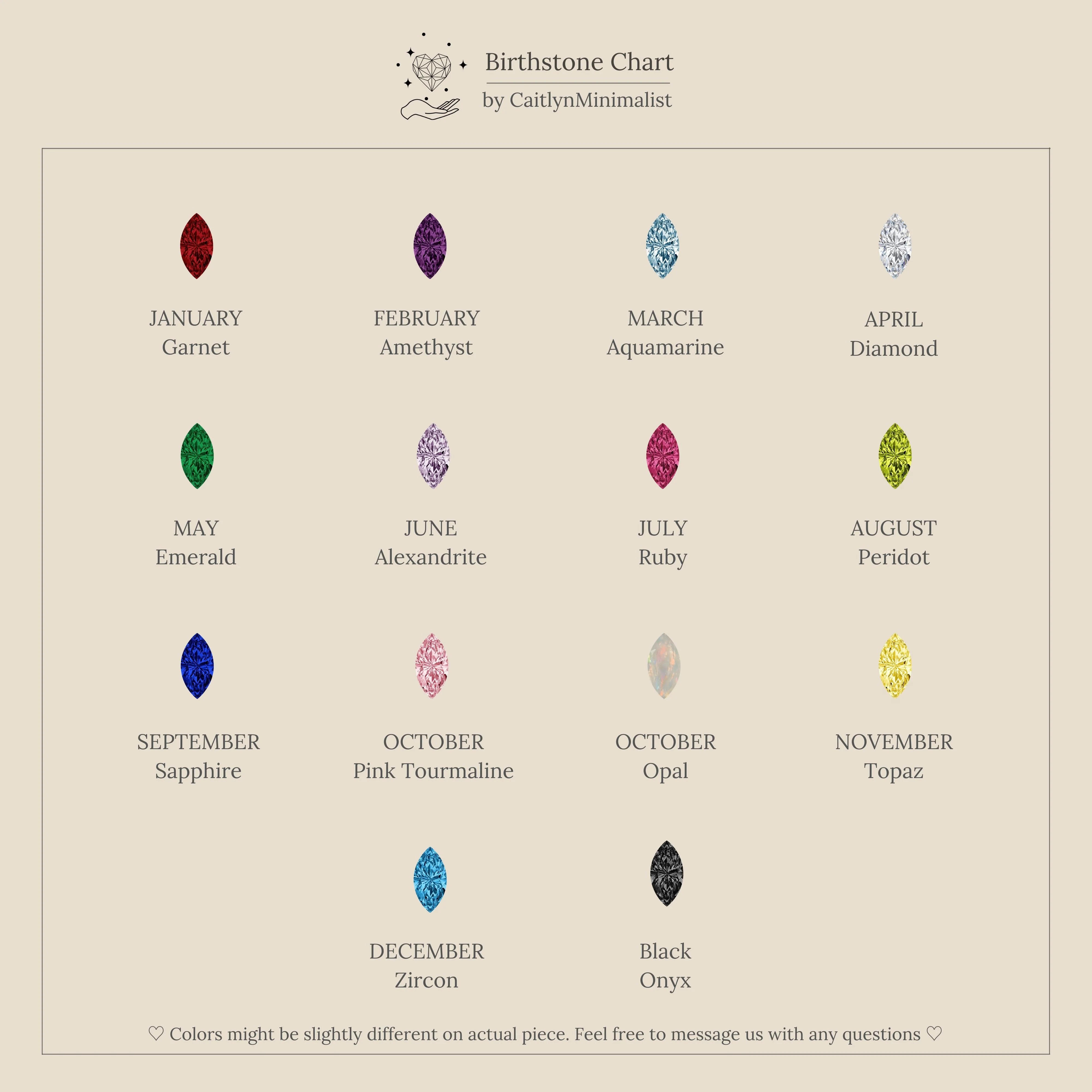 Multiple Marquise Birthstone Ring - Image 9